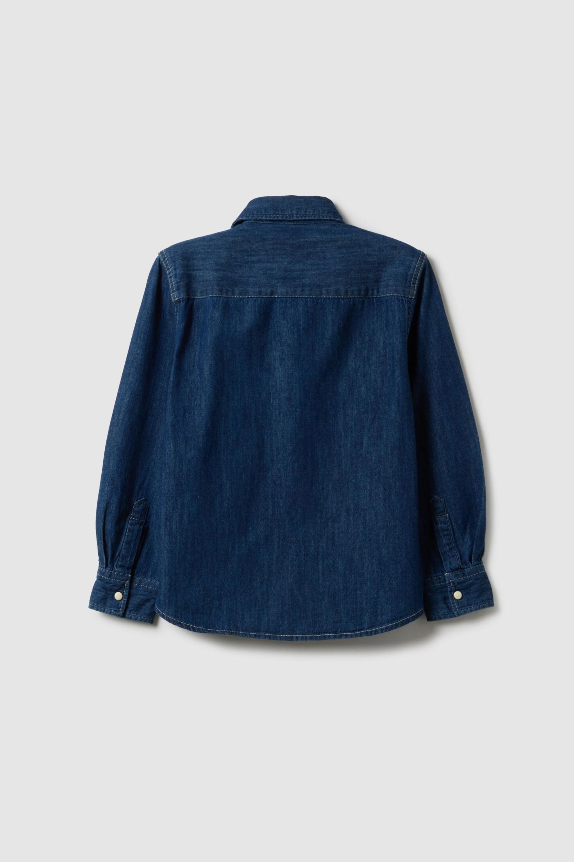 Ovs Παιδικό Denim Πουκάμισο με Τσέπες Regular Fit - 002519555 Blue