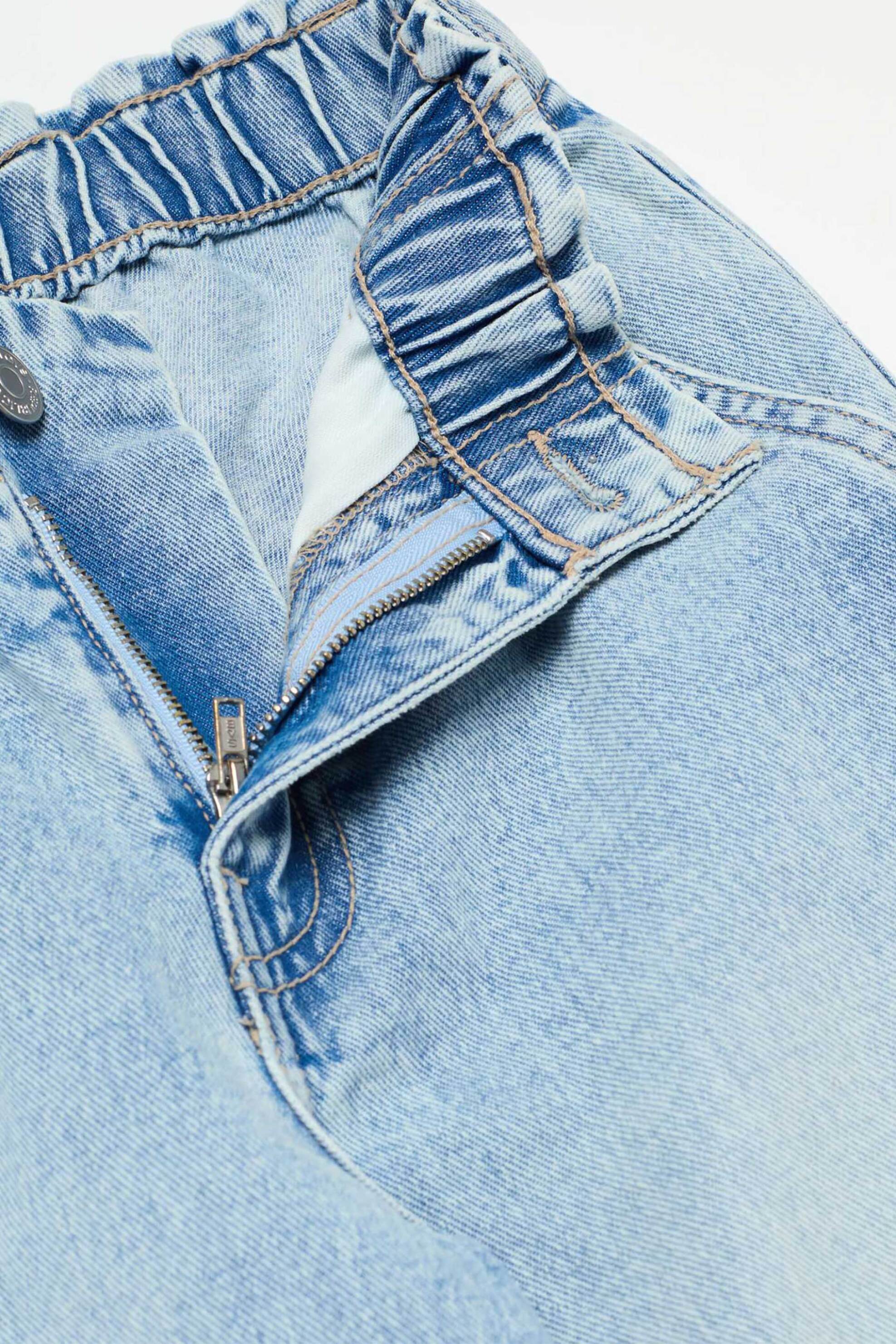 Ovs Παιδικό Τζην Παντελόνι με Paper Bag Μέση - 001964521 Denim Blue Ανοιχτό