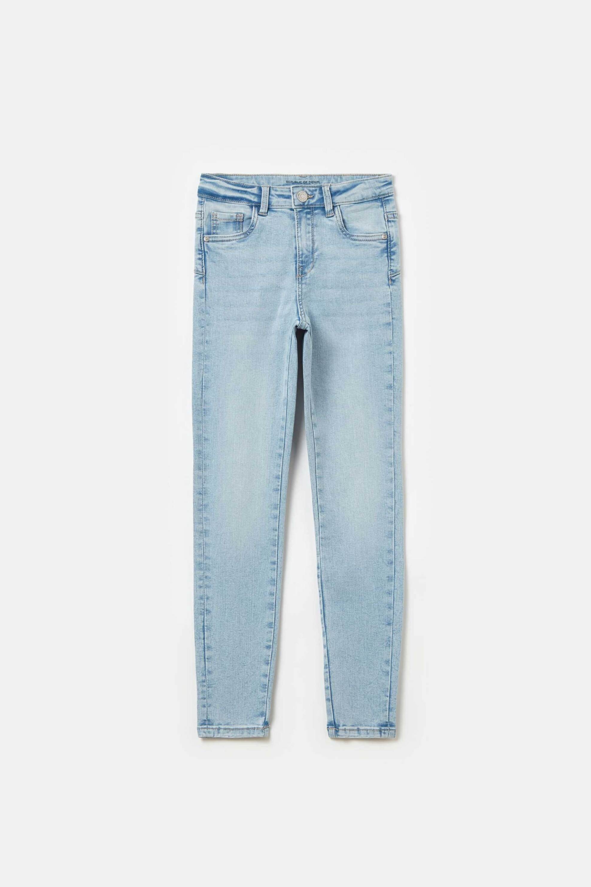 OVS KIDS OVS παιδικό τζην παντελόνι βαμβακερό Slim Fit - 001964551 Denim Blue Ανοιχτό