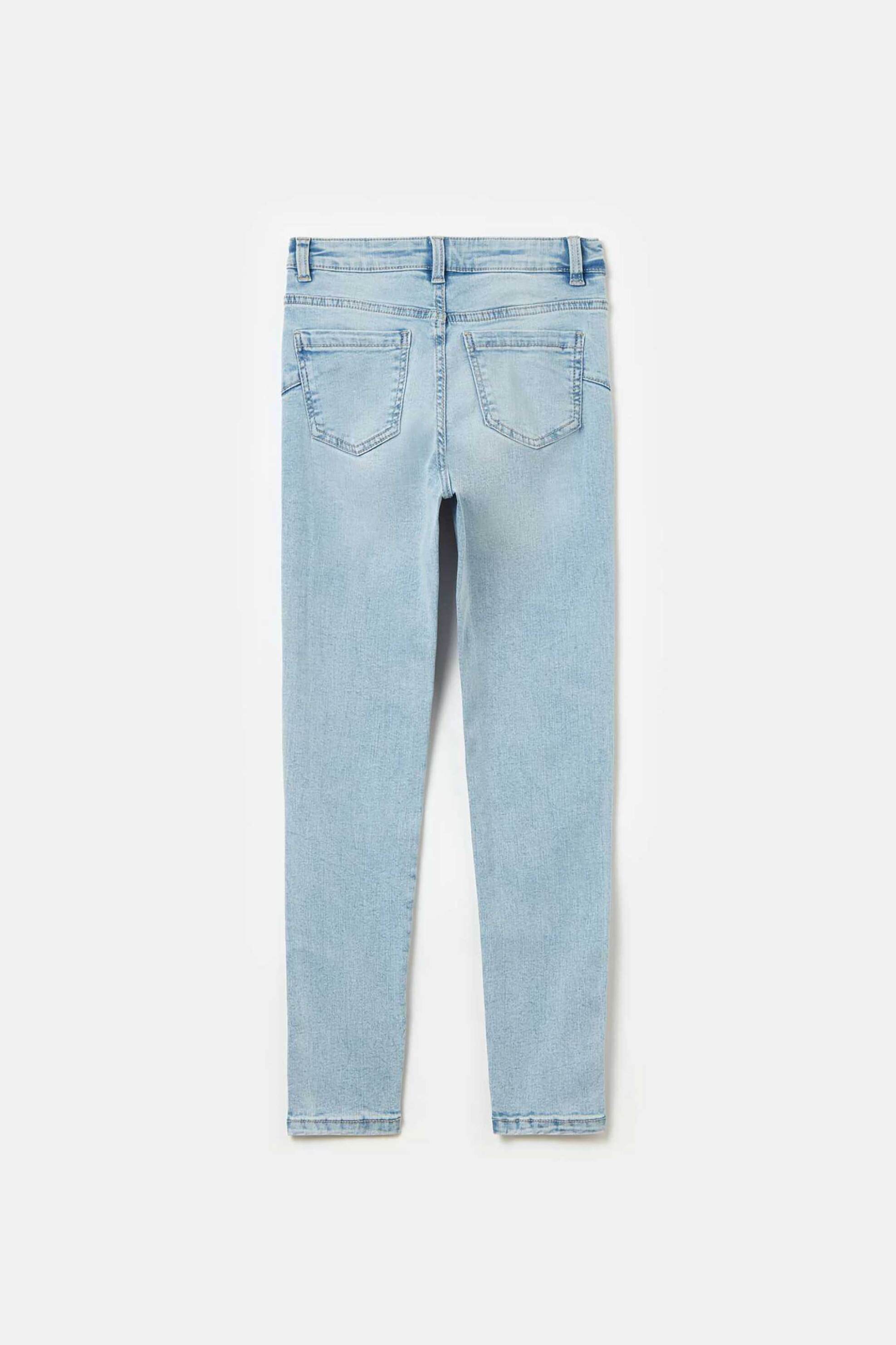 OVS παιδικό τζην παντελόνι βαμβακερό Slim Fit - 001964551 Denim Blue Ανοιχτό φωτογραφία