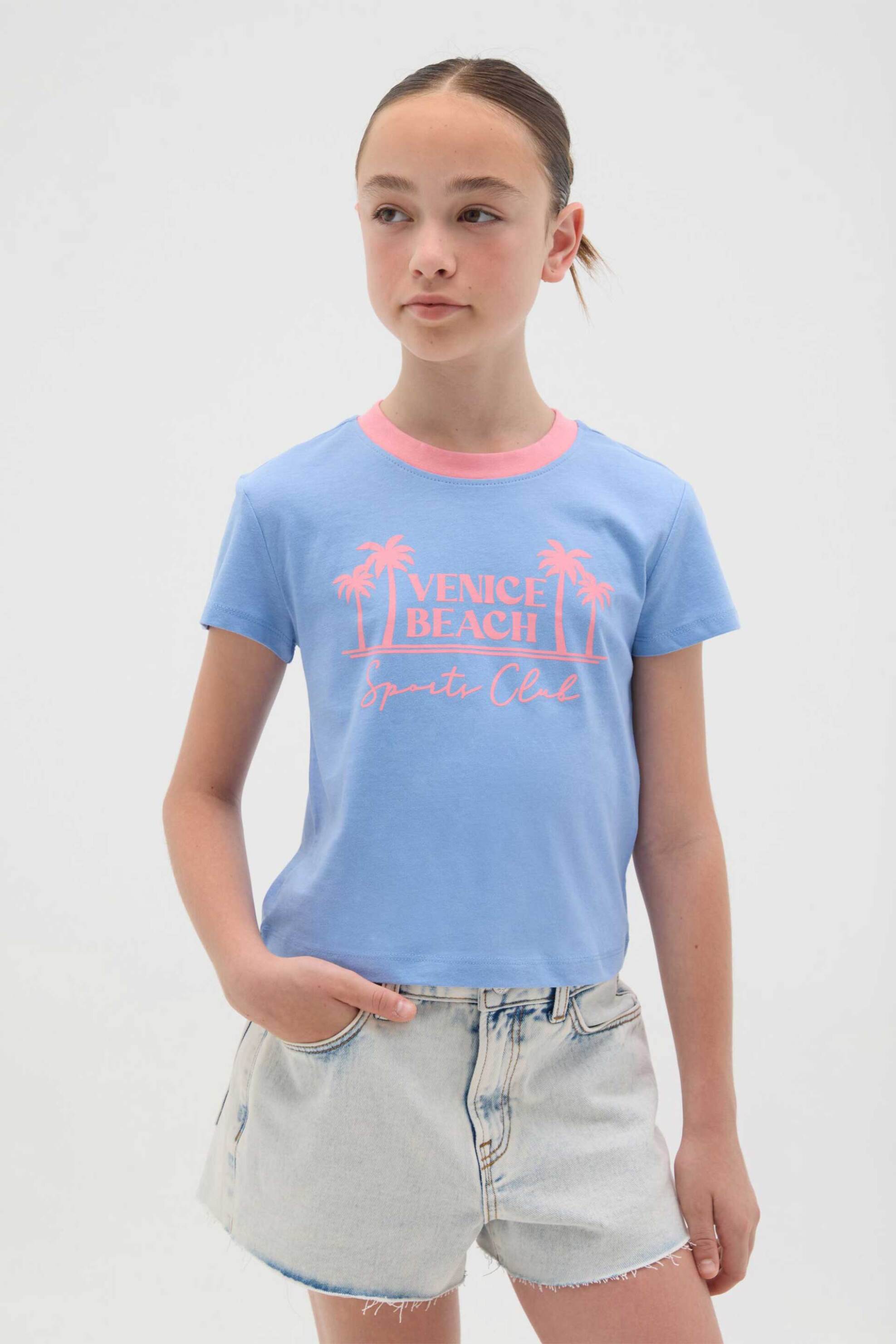 OVS παιδικό T-shirt με print Regular Fit - 002362560 Γαλάζιο