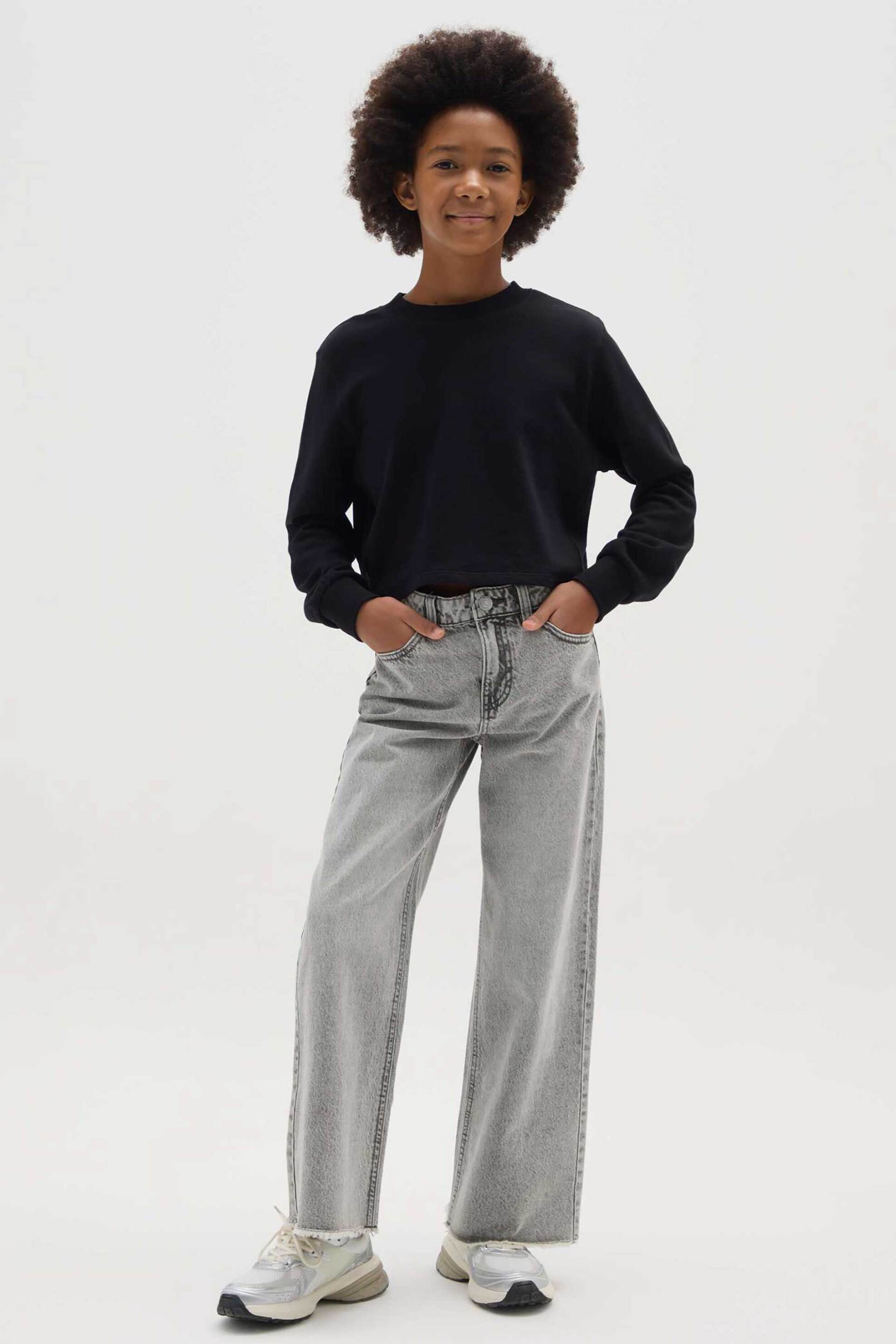 OVS παιδικό τζιν παντελόνι πεντάτσεπο Flared Fit - 002457954 Γκρι