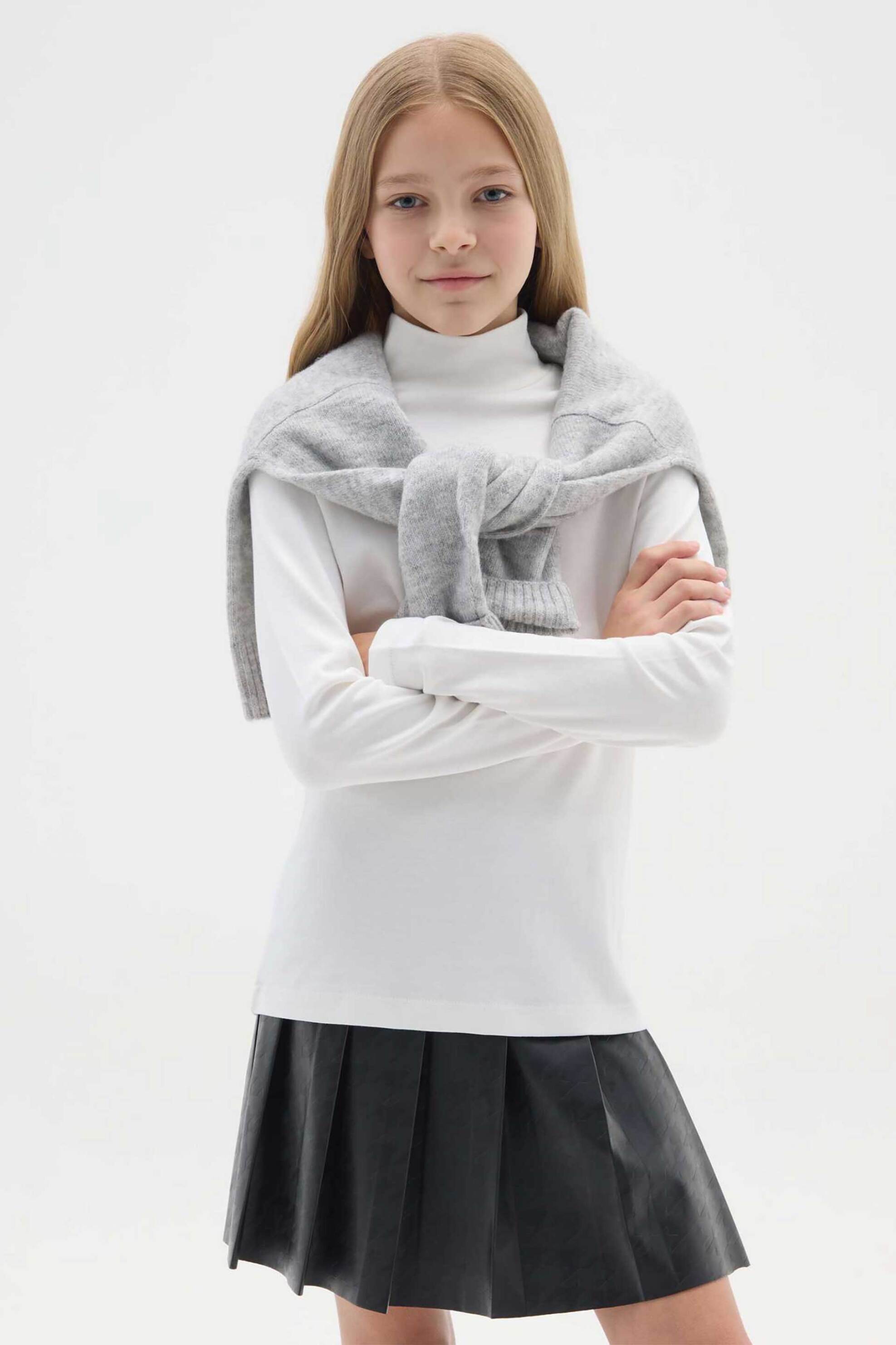 OVS παιδική μπλούζα ζιβάγκο μονόχρωμη - 002477914 Λευκό