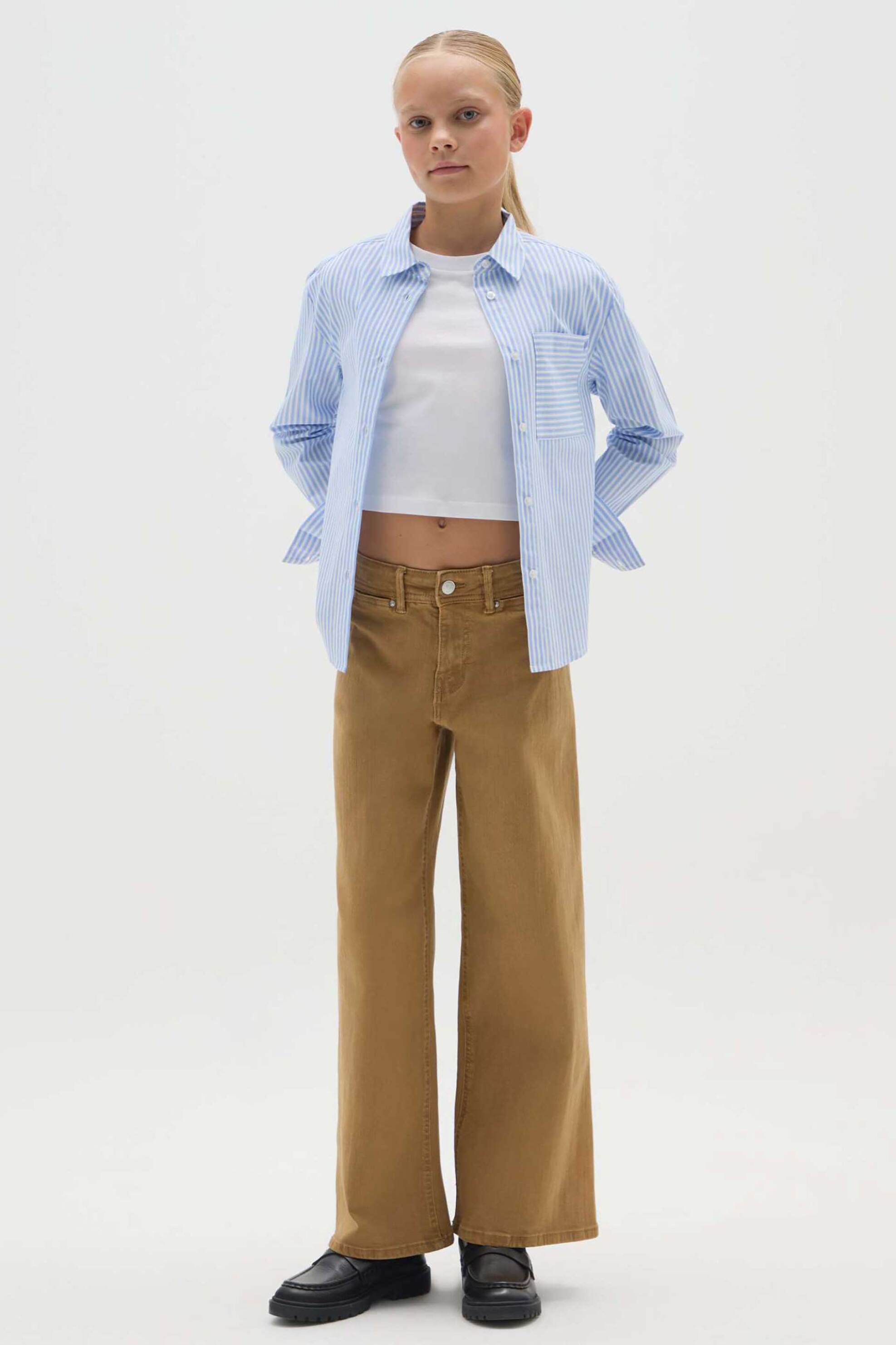 OVS παιδικό παντελόνι Wide Leg - 002444032 Ταμπά