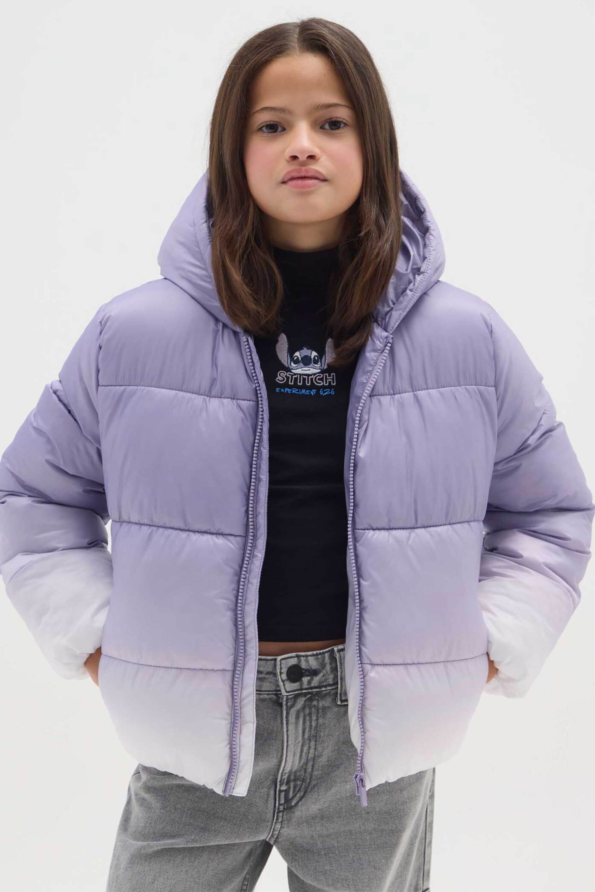 OVS παιδικό μπουφάν με καπιτονέ σχέδιο ντεγκραντέ Regular Fit - 002420793 Βιολετί
