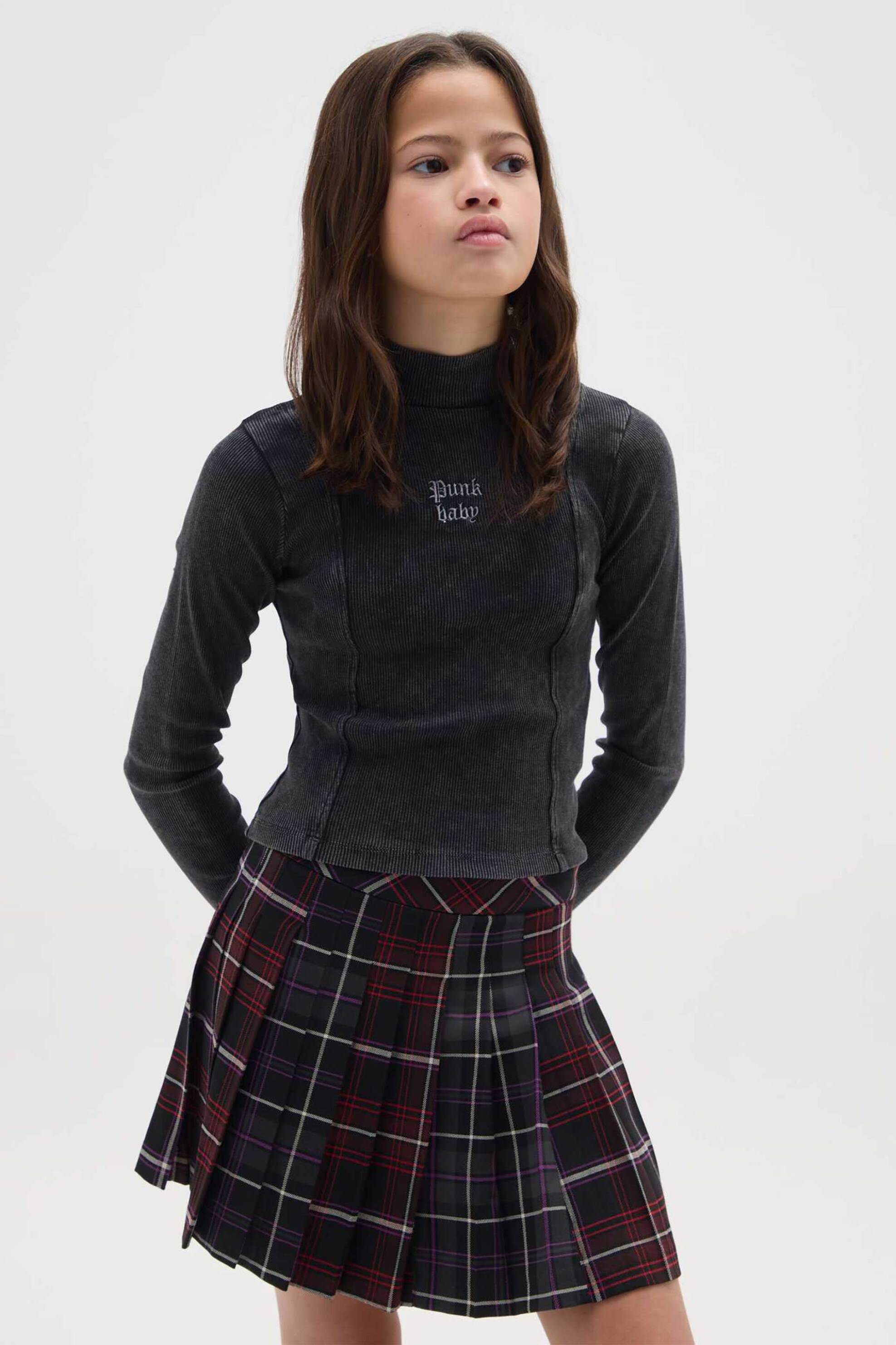 OVS παιδική μακρυμάνικη μπλούζα με print Regular Fit - 002468044 Γκρι