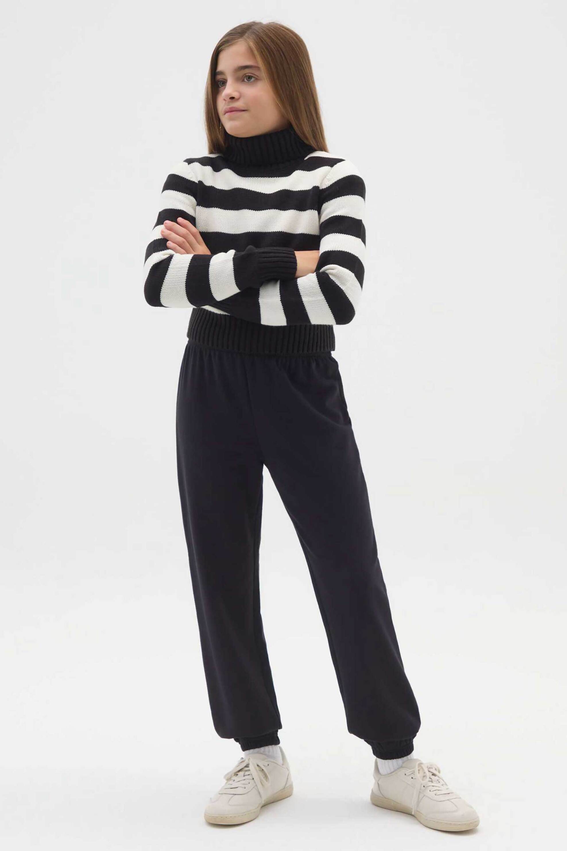 OVS παιδικό παντελόνι φόρμας με ελαστική μέση Regular Fit - 002477769 Μαύρο