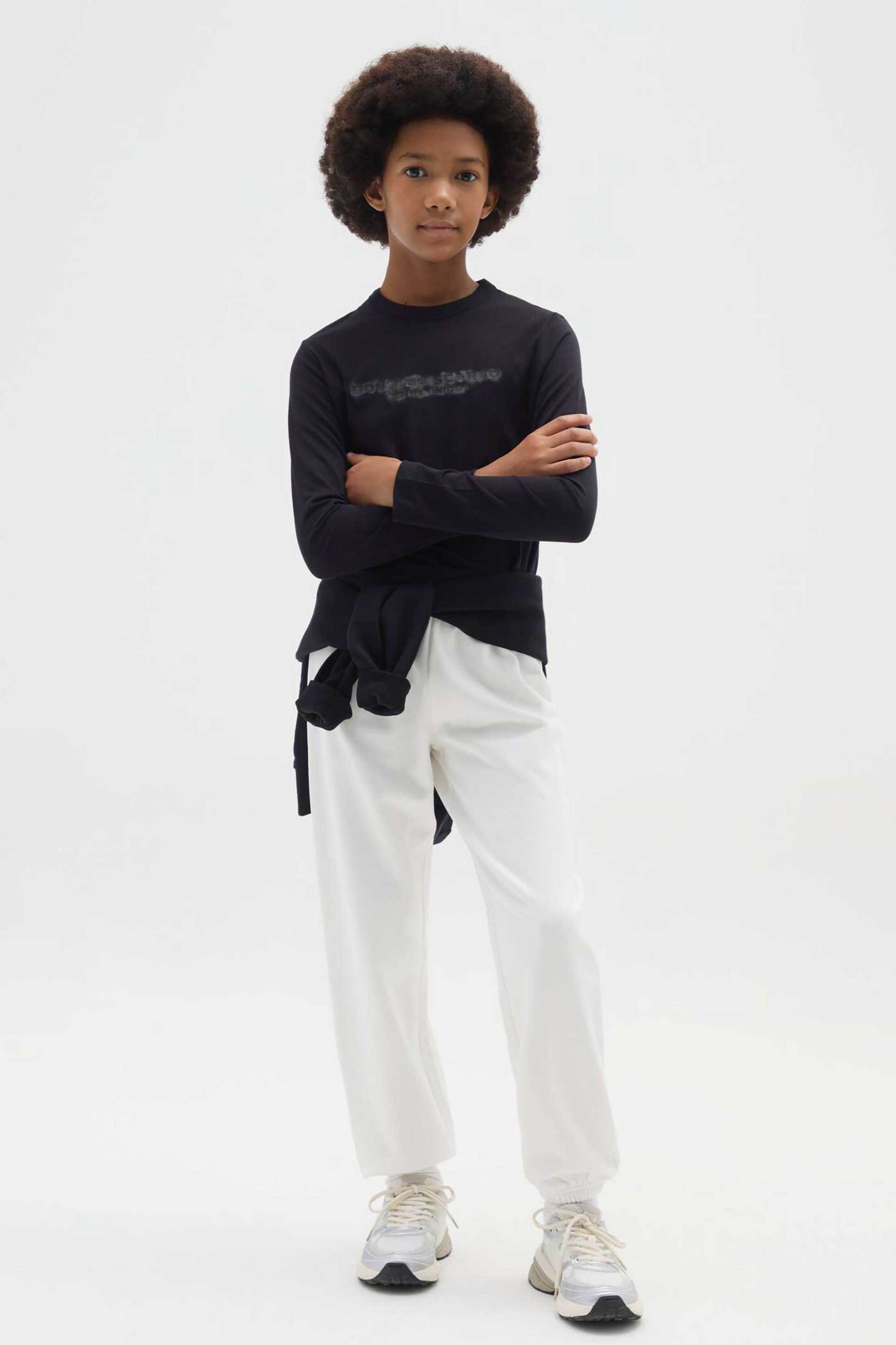 OVS παιδικό παντελόνι φόρμας με ελαστική μέση Regular Fit - 002477779 Λευκό