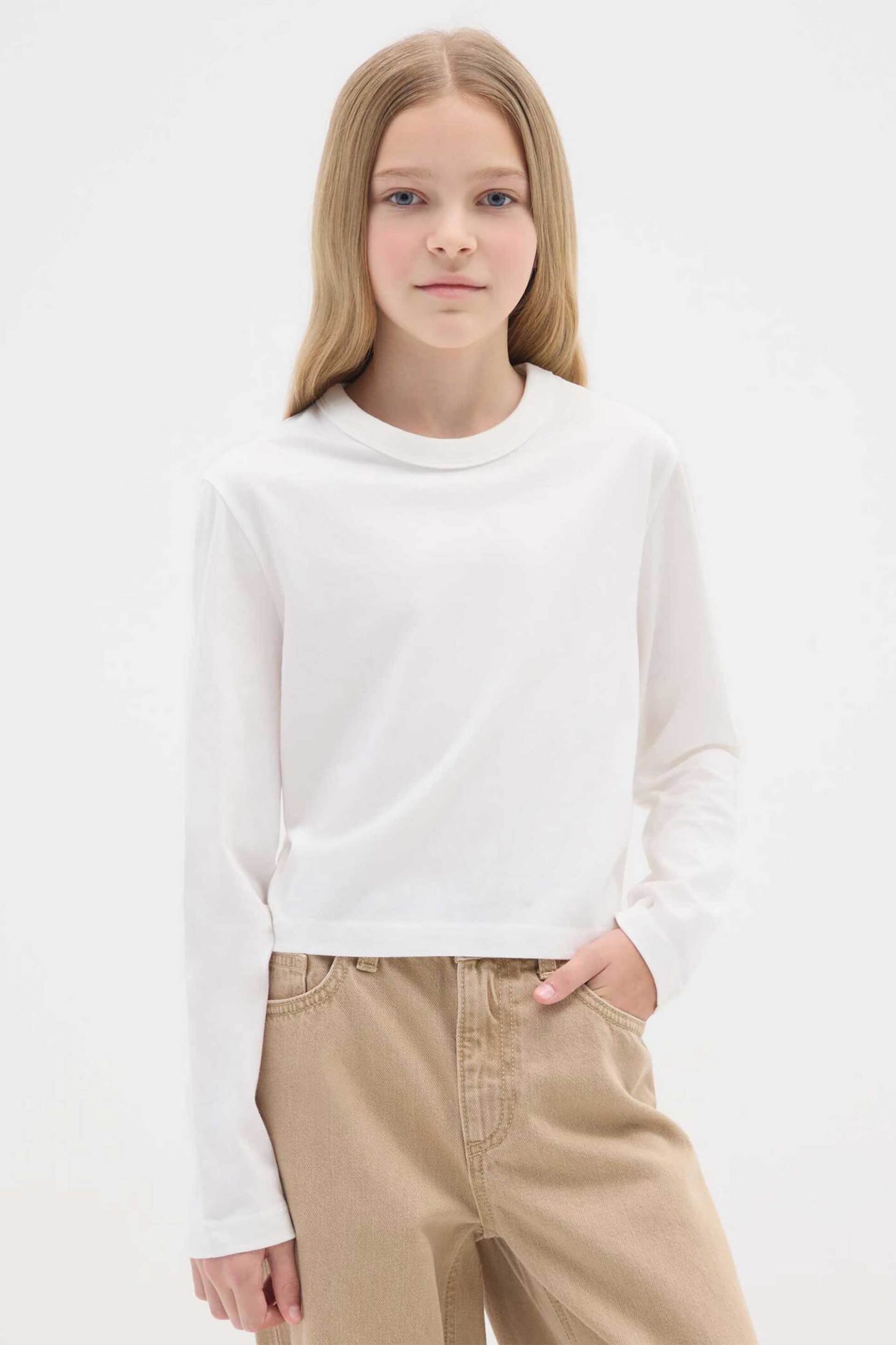 OVS παιδική μπλούζα μονόχρωμη - 002477934 Λευκό