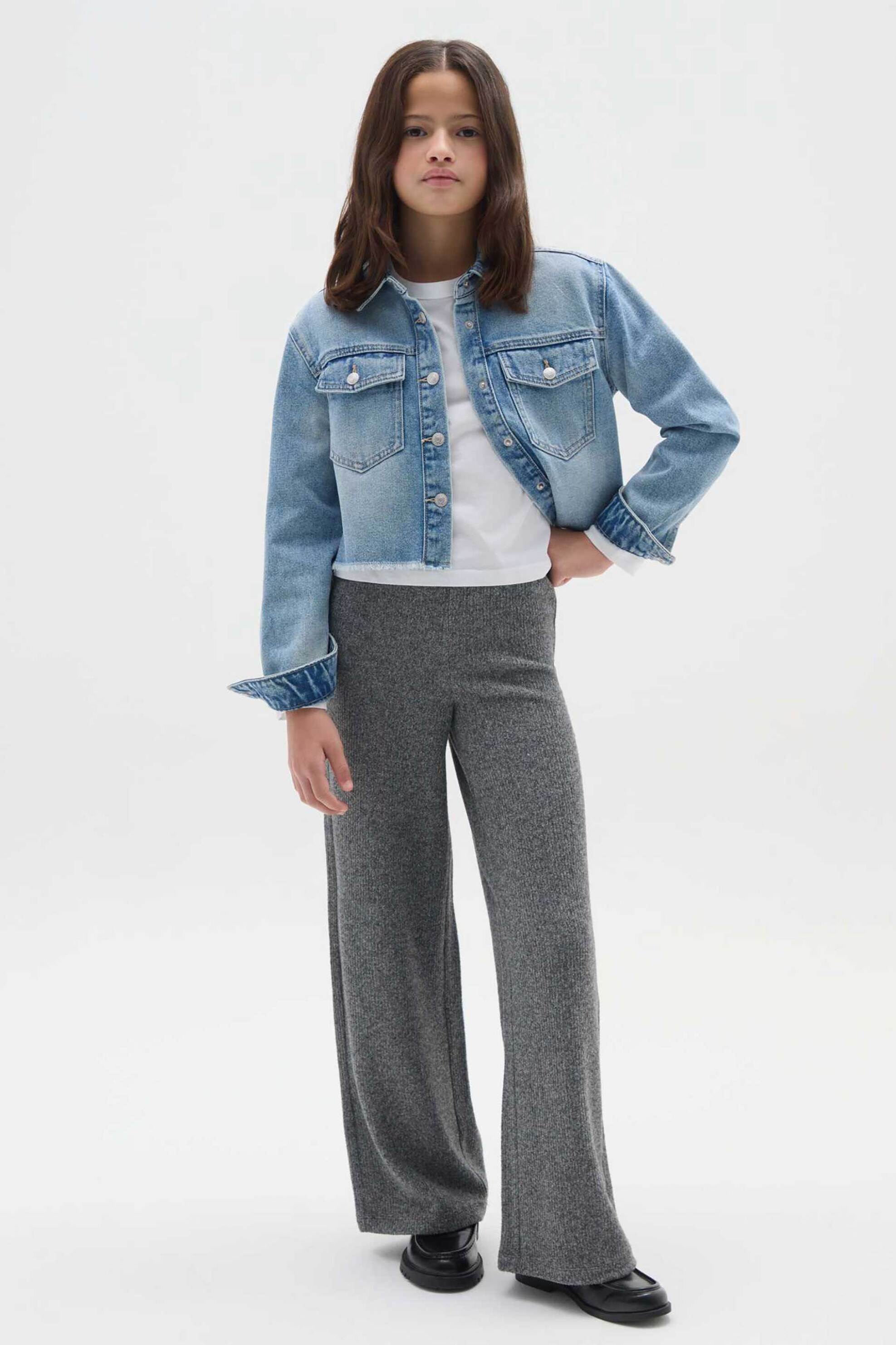 OVS παιδικό κολάν μονόχρωμο Wide Leg - 002485031 Γκρι