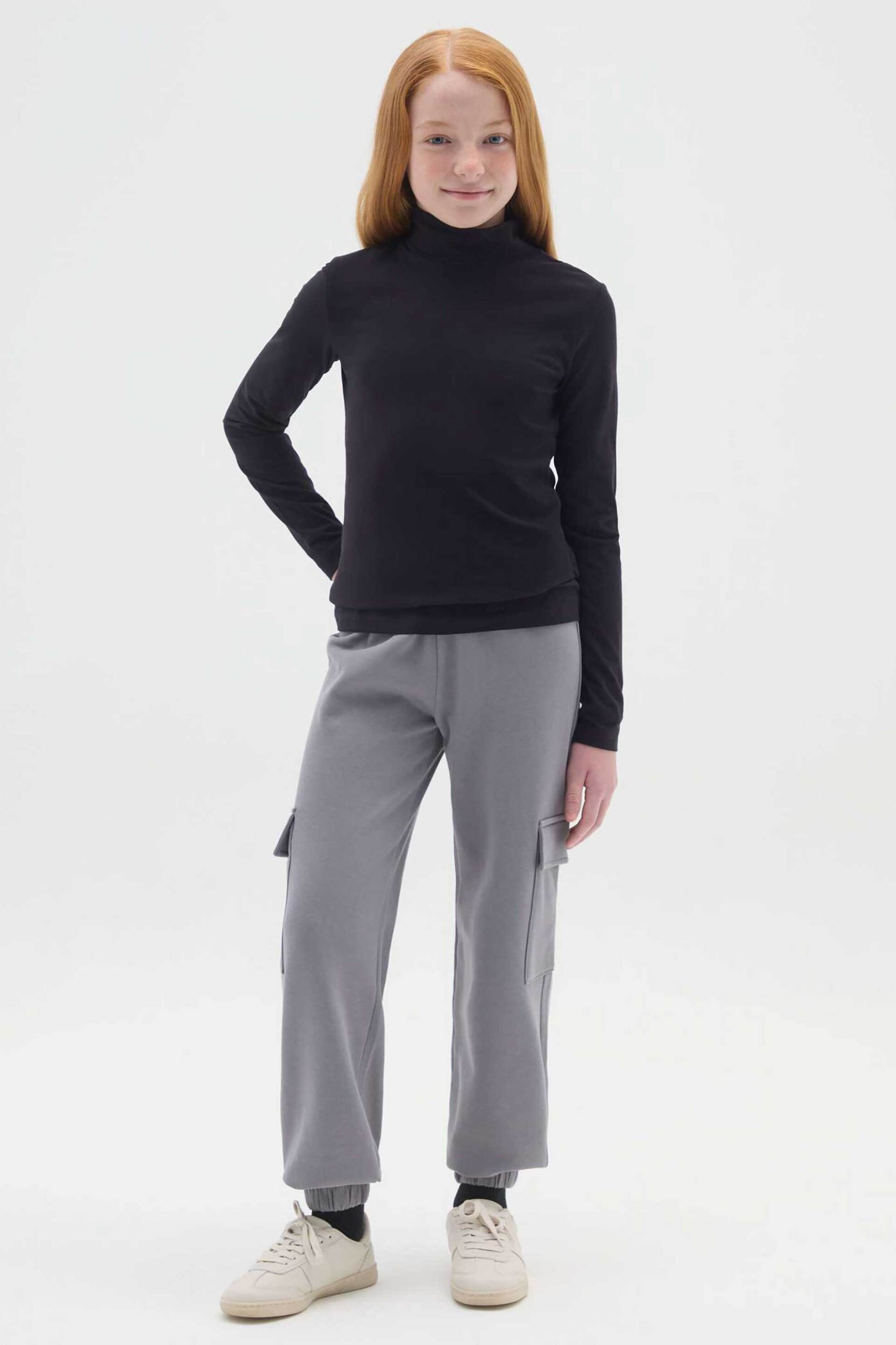 OVS παιδικό παντελόνι cargo μονόχρωμο Relaxed Fit - 002477964 Γκρι