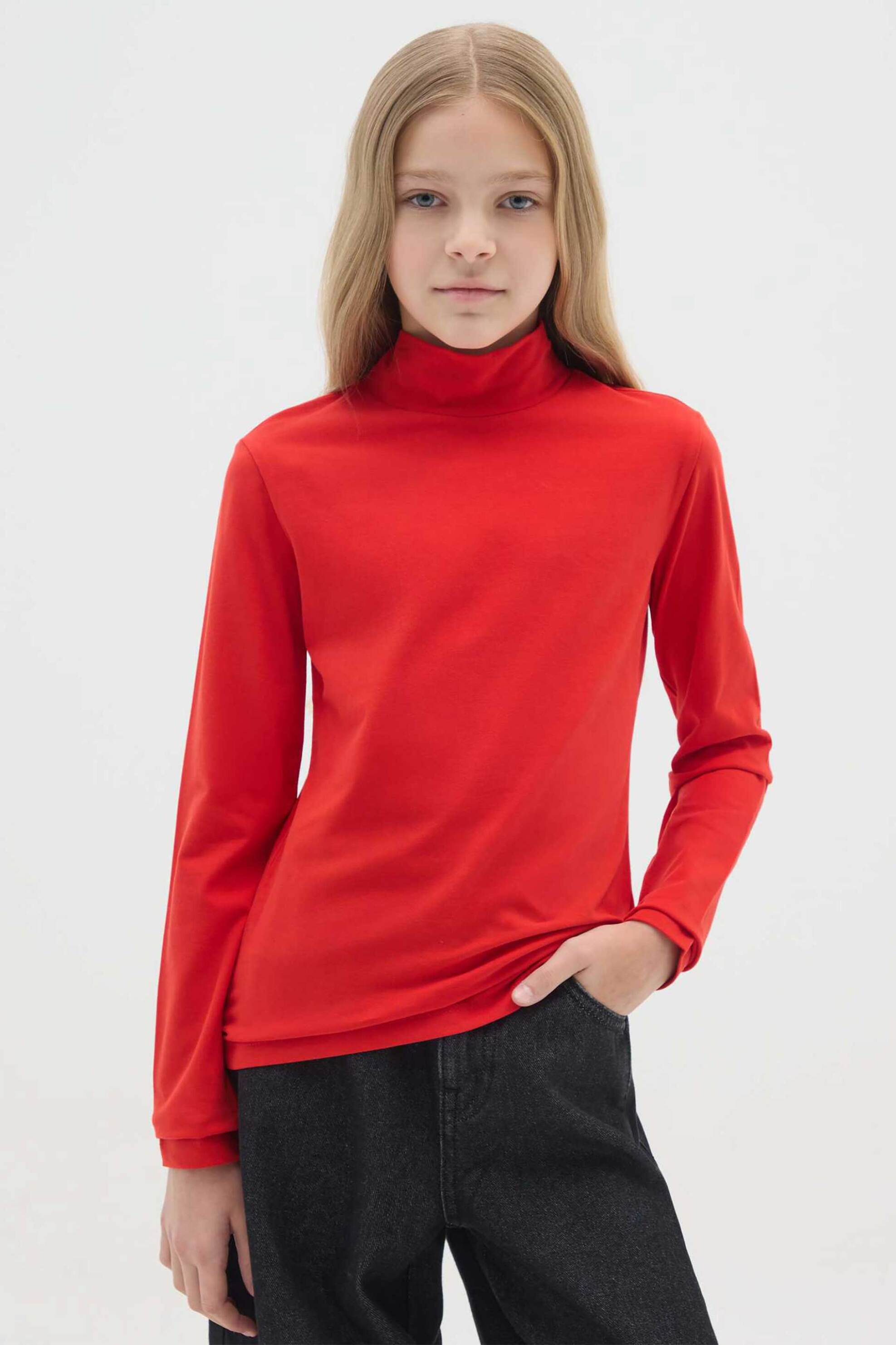 OVS παιδική μπλούζα ζιβάγκο μονόχρωμη - 002495563 Κόκκινο