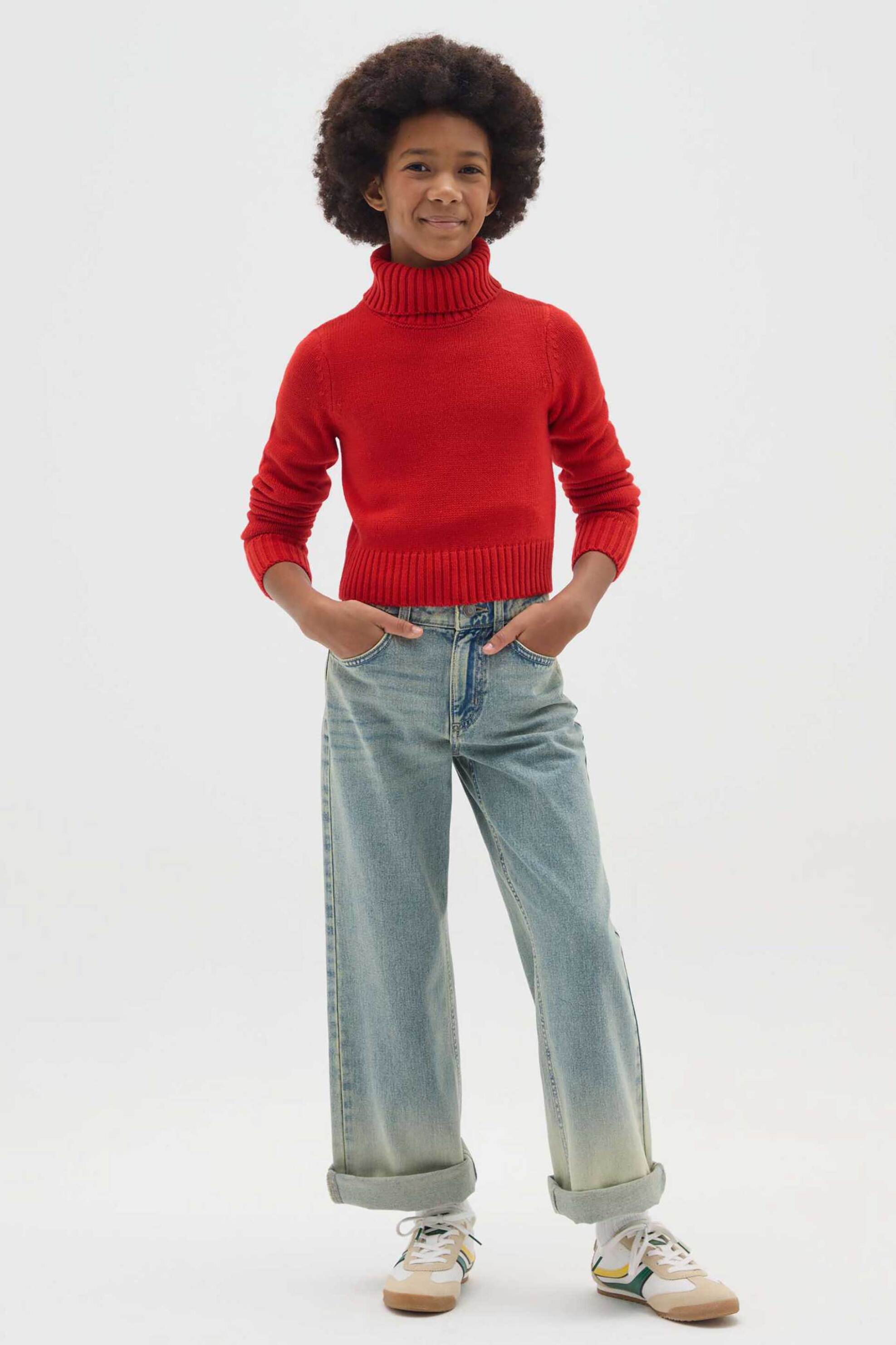 OVS παιδικό τζιν παντελόνι ντεγκραντέ Wide Leg - 002473866 Denim Blue