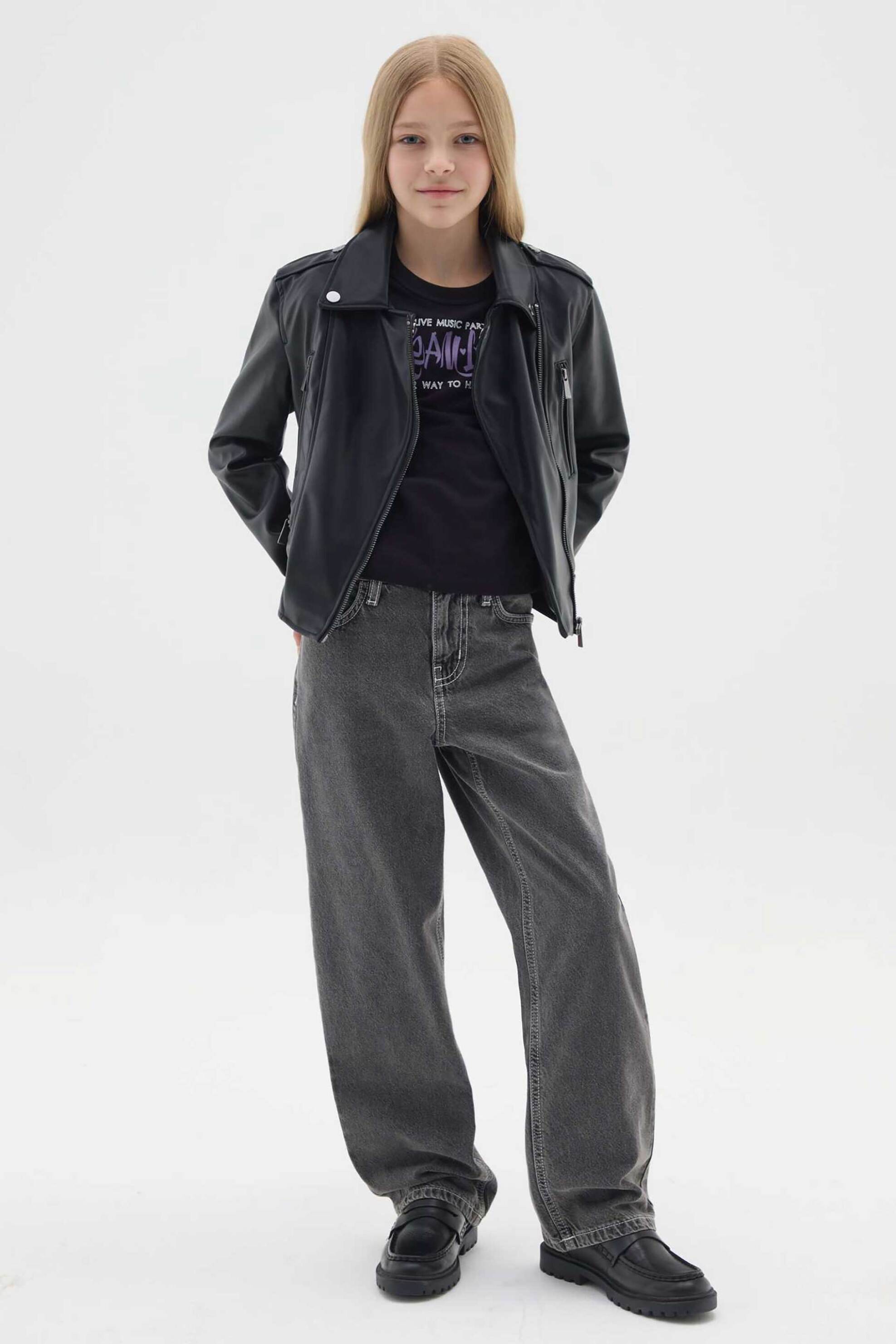 OVS παιδικό τζιν παντελόνι Wide Leg - 002473876 Γκρι