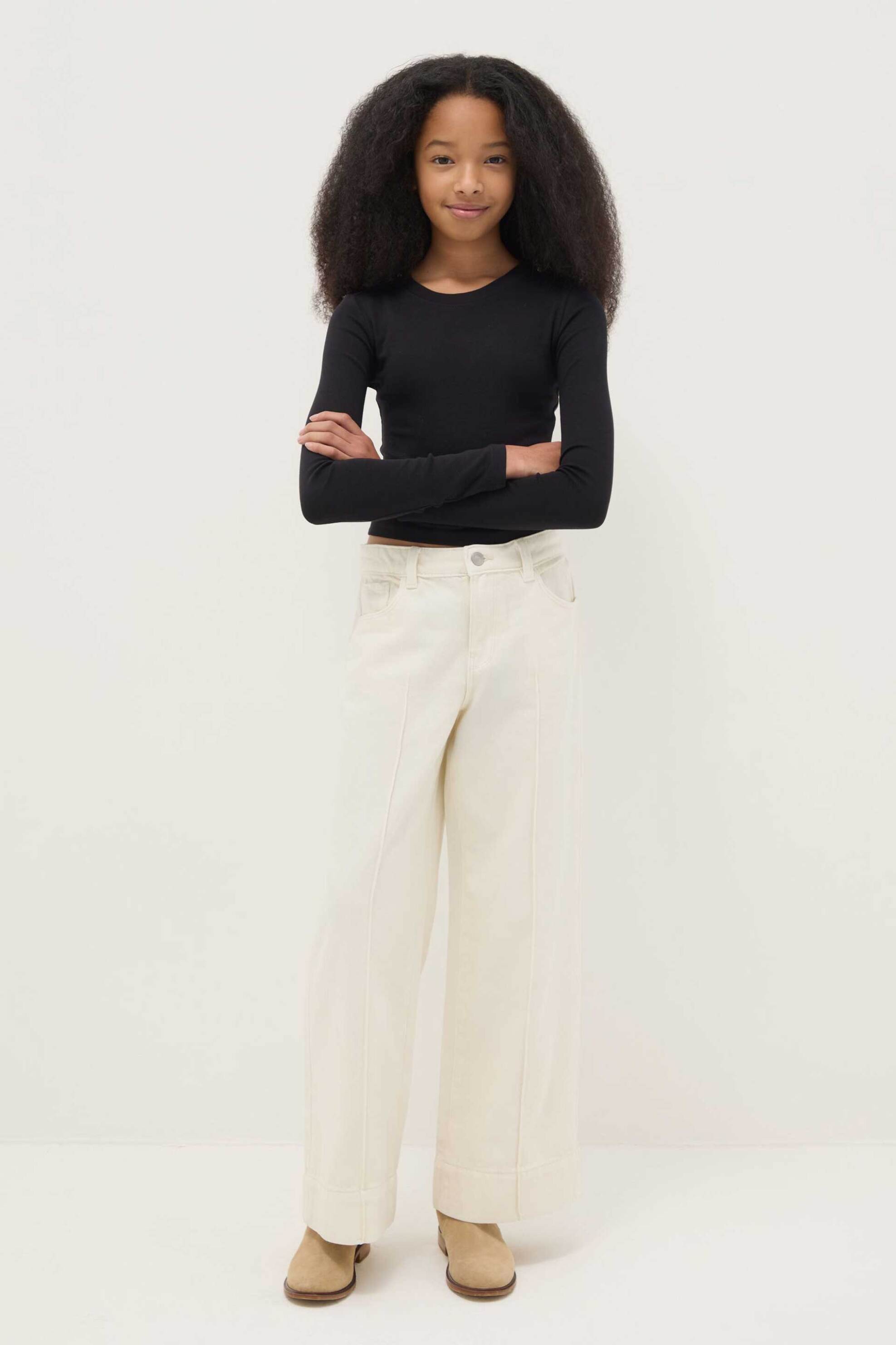 OVS παιδικό τζιν παντελόνι Wide Leg - 002518172 Λευκό