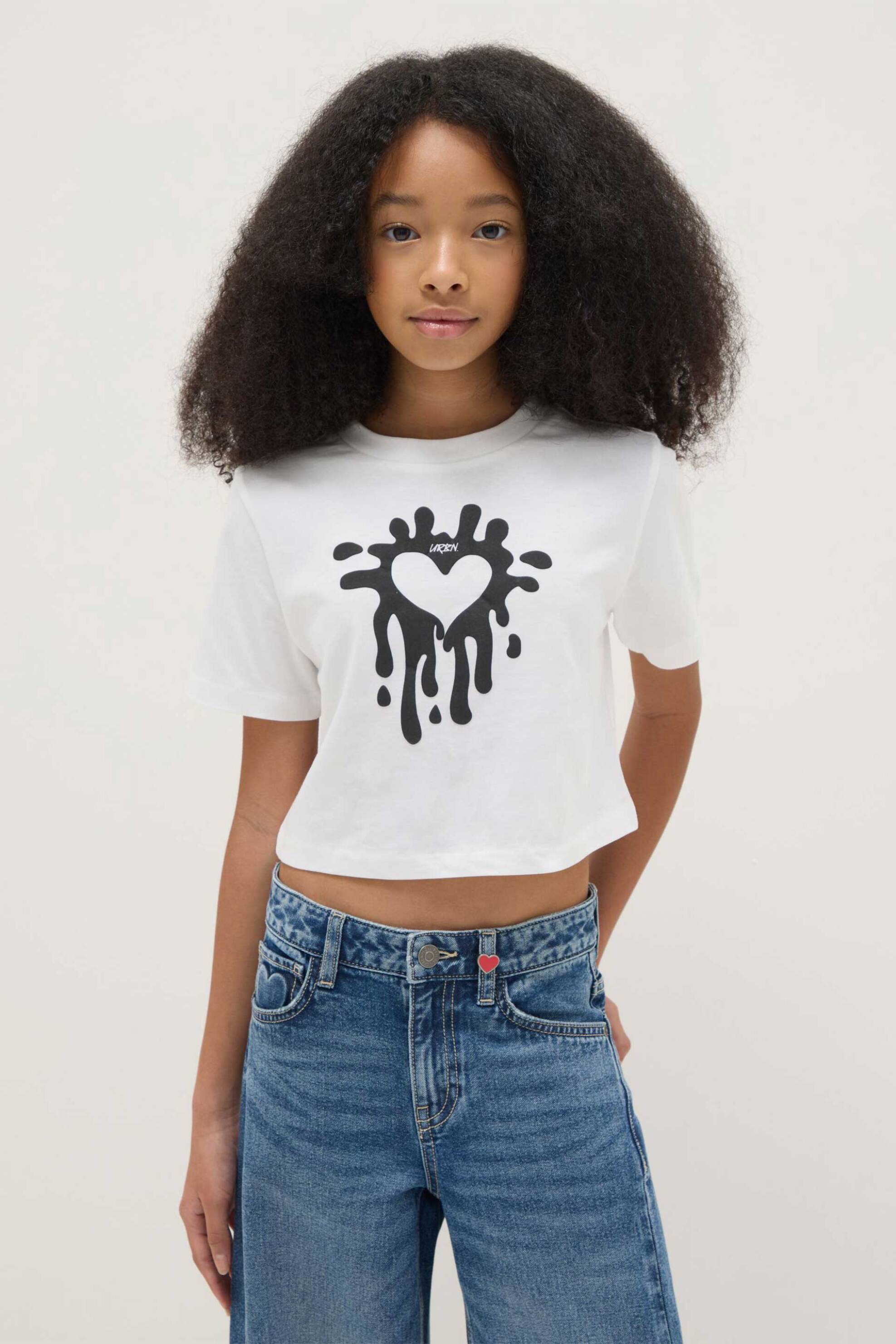 OVS παιδικό T-shirt με print Boxy Fit - 002552260 Λευκό