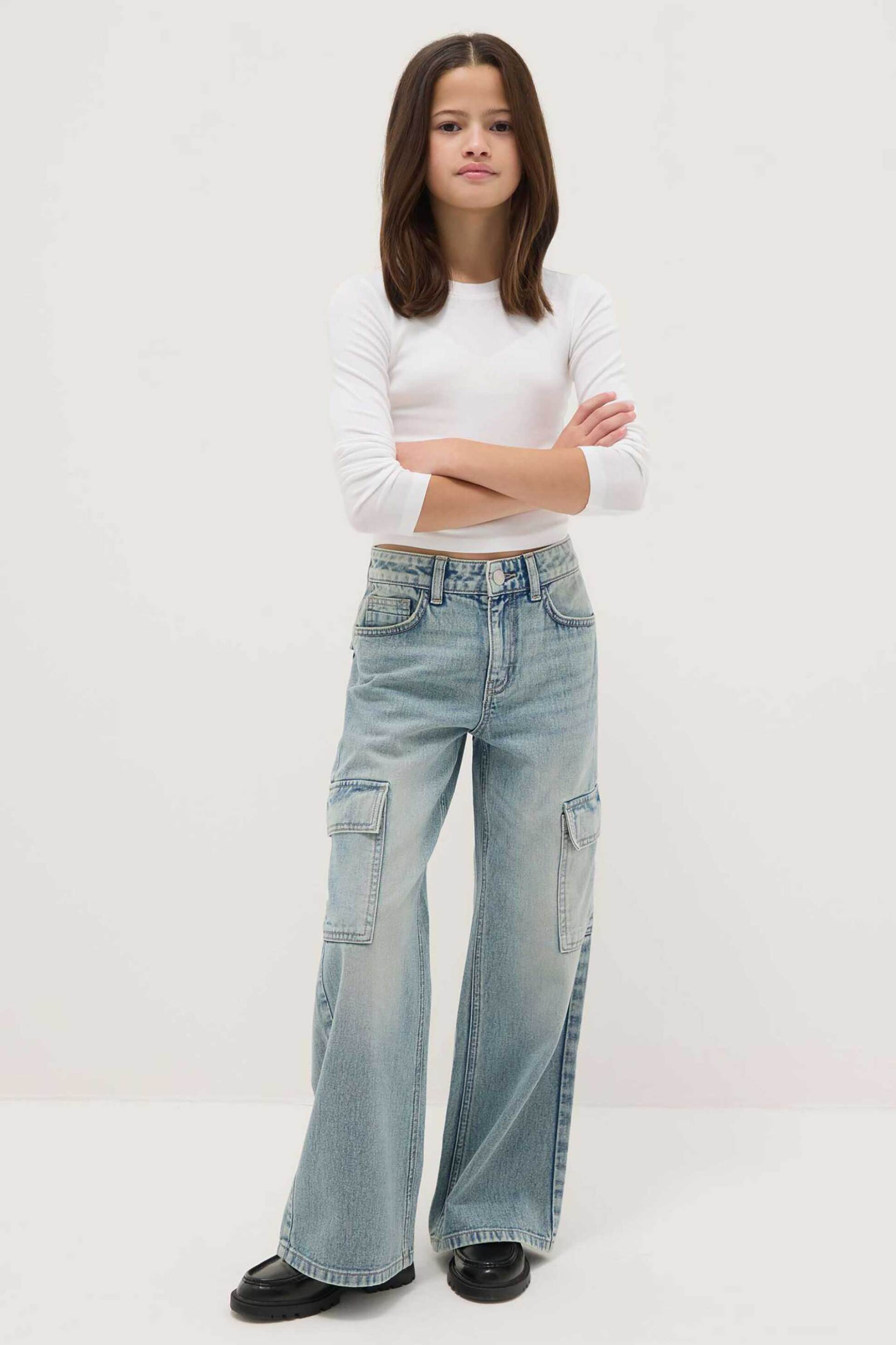 OVS παιδικό cargo τζιν Regular Fit - 002553396 Μπλε Σκούρο