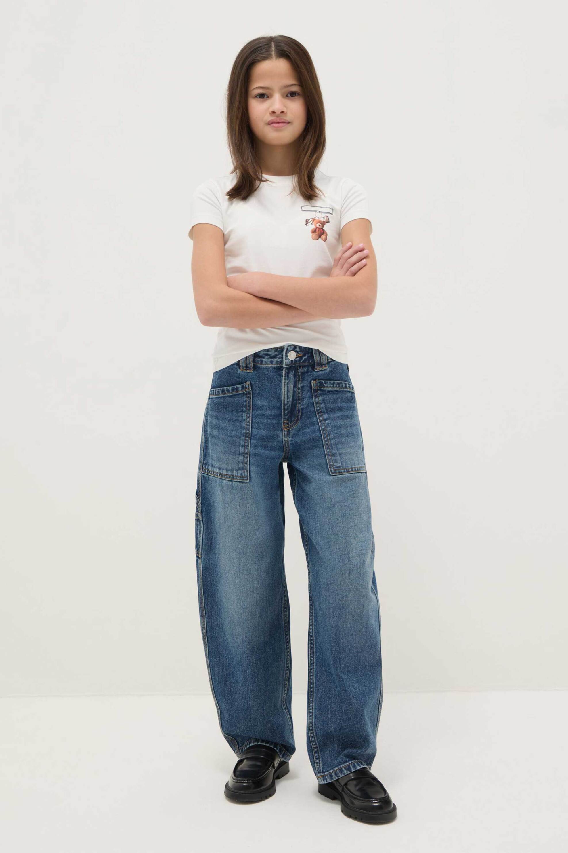 OVS παιδικό τζιν παντελόνι Balloon Fit - 002553416 Μπλε Σκούρο