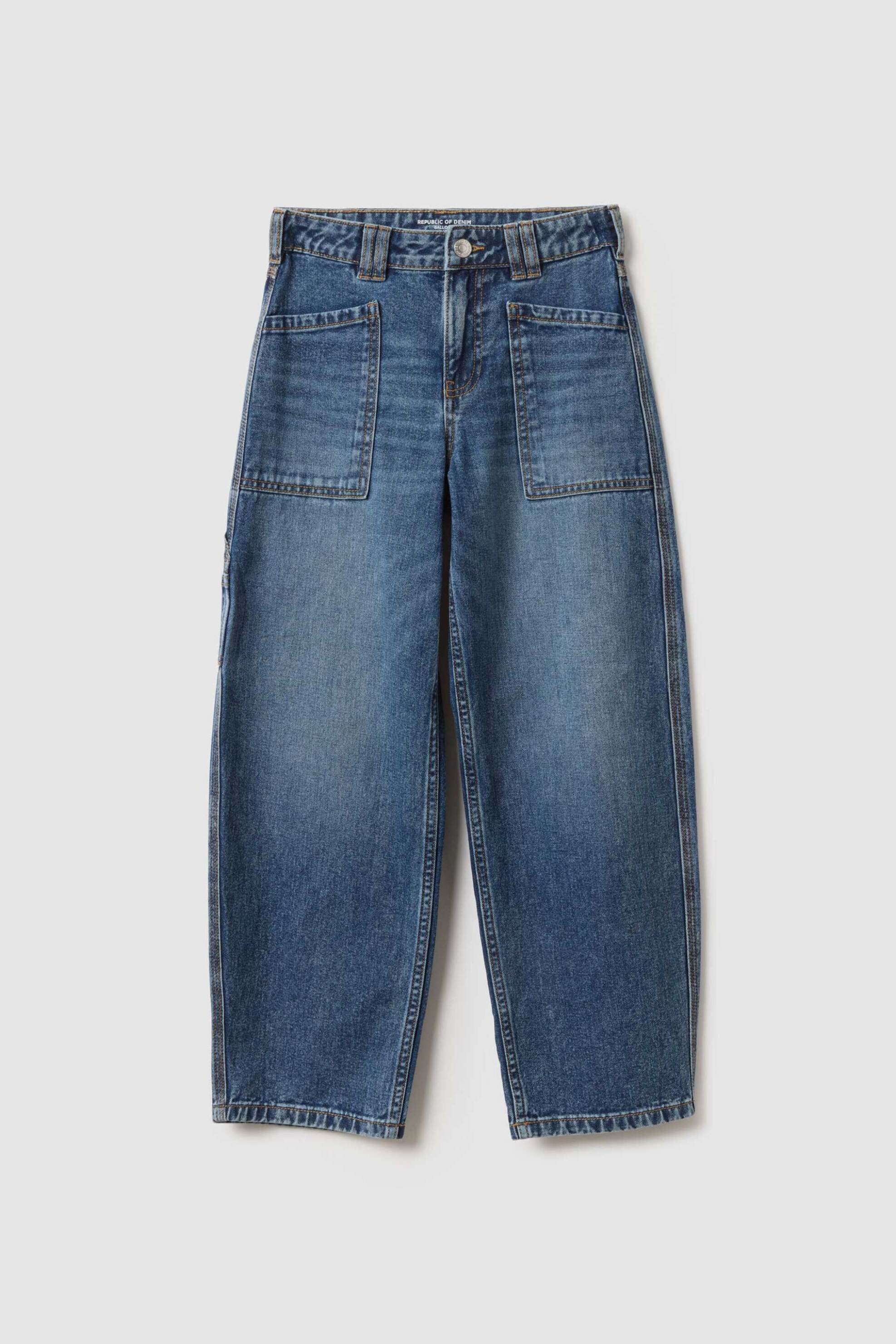 OVS παιδικό τζιν παντελόνι Balloon Fit - 002553416 Μπλε Σκούρο φωτογραφία