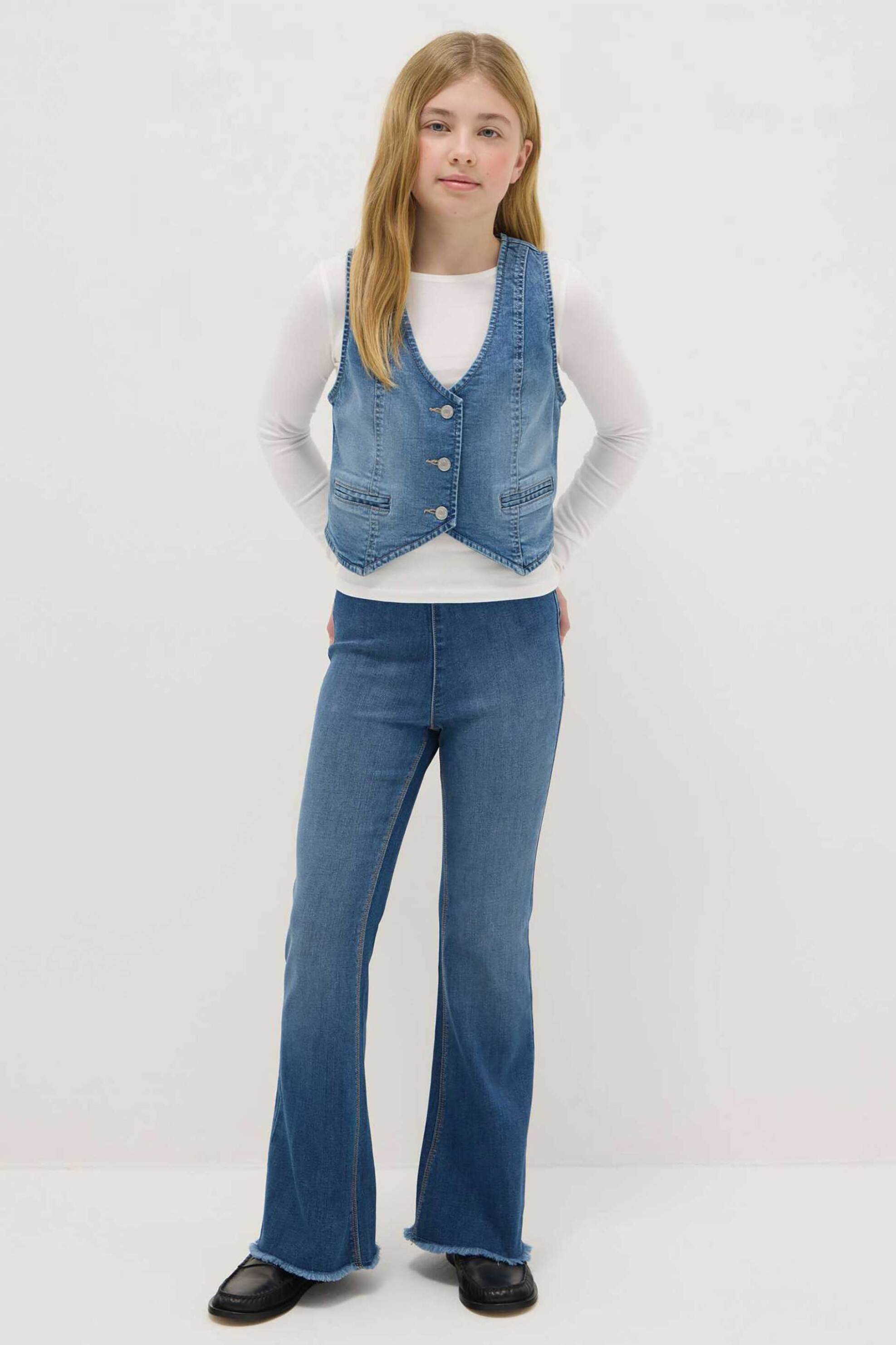 OVS παιδικό τζιν παντελόνι Flared Fit - 002561738 Denim Blue Σκούρο