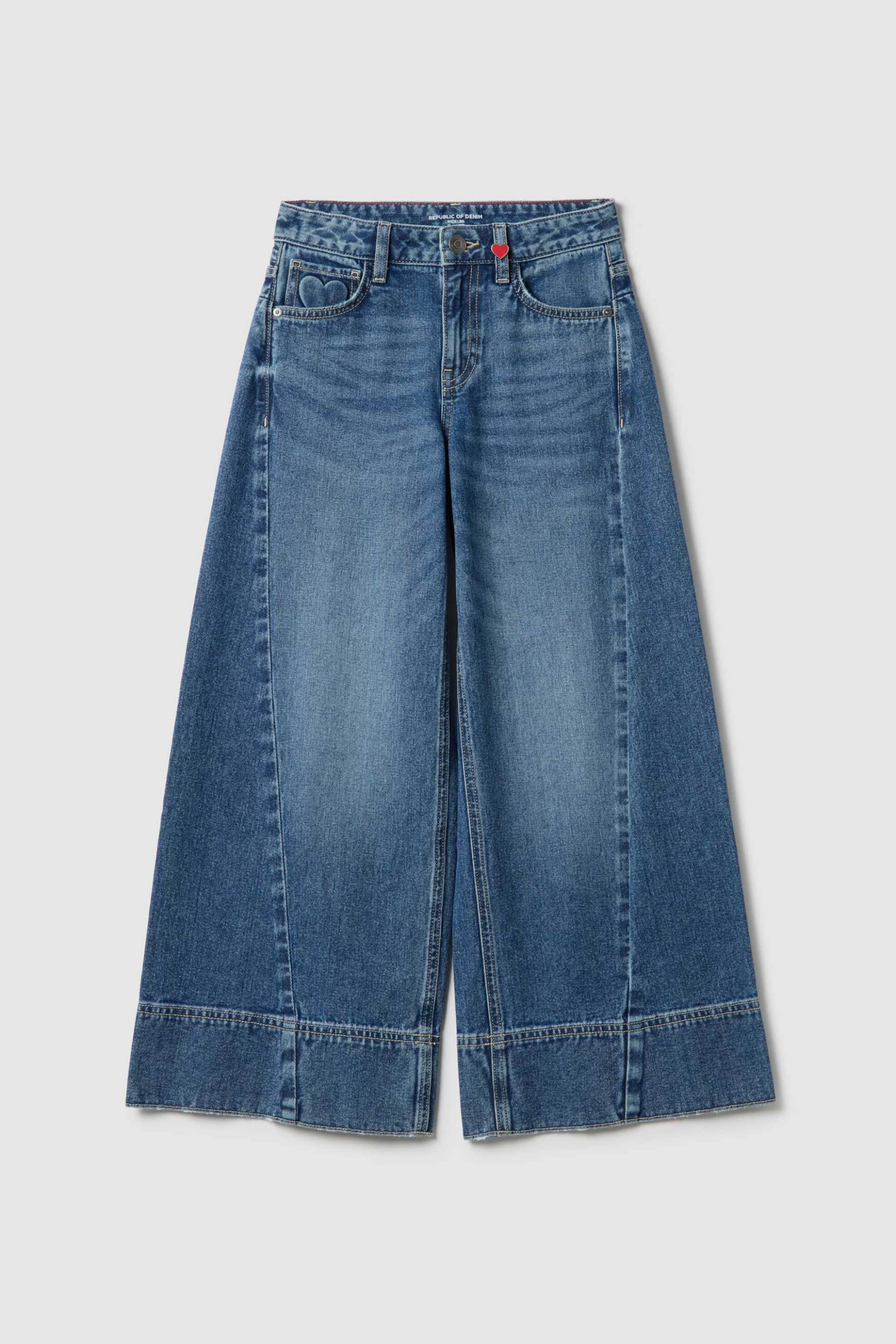 Ovs Παιδικό Τζιν Παντελόνι Wide Leg - 002552125 Denim Blue Σκούρο