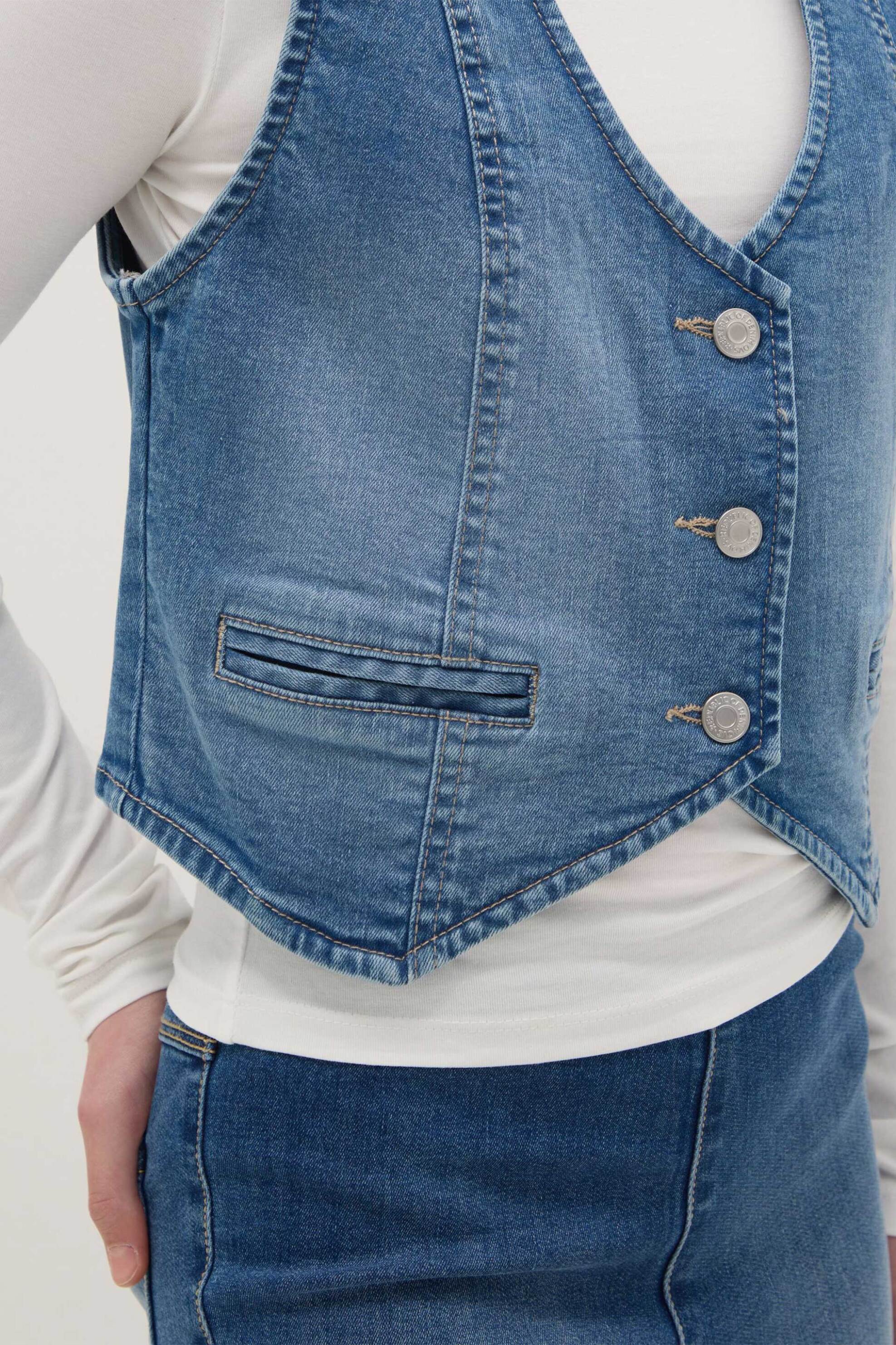 OVS παιδικό denim γιλέκο αμάνικο - 002552345 Denim Blue Σκούρο φωτογραφία