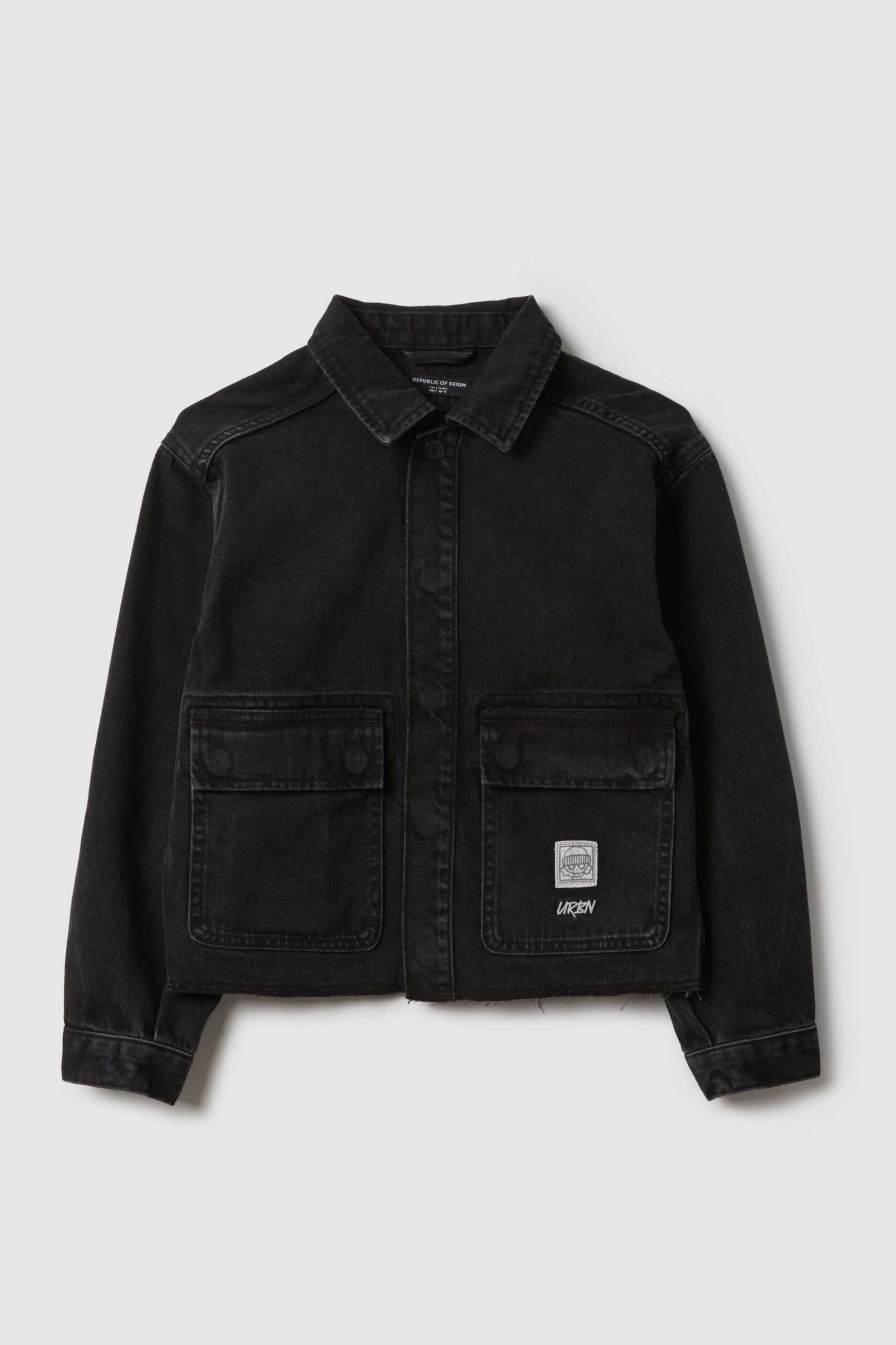 Ovs Παιδικό Denim Μπουφάν Regular Fit - 002557008 Μαύρο