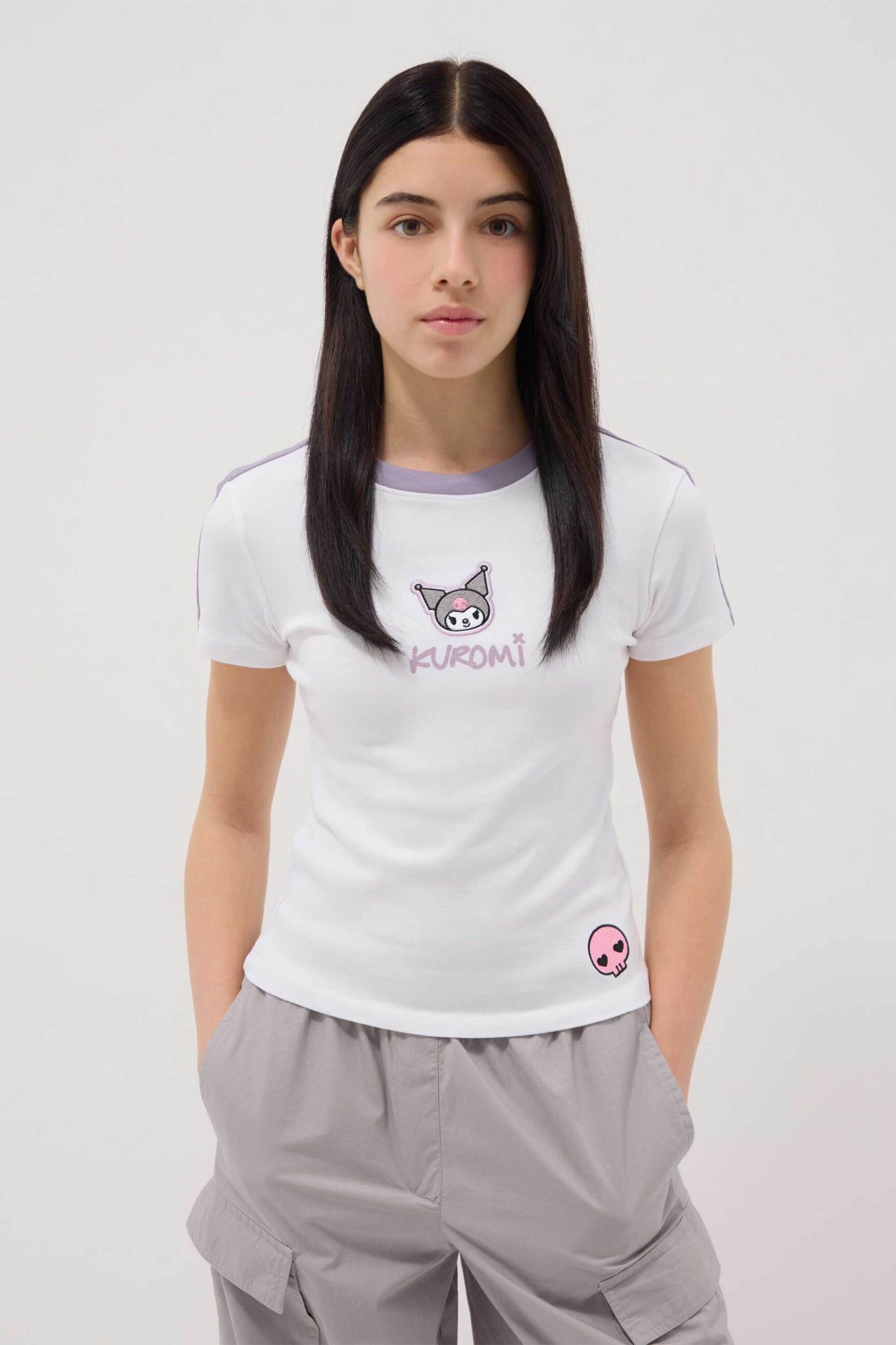 OVS παιδικό T-shirt με print "Kuromi" Slim Fit - 002557024 Λευκό