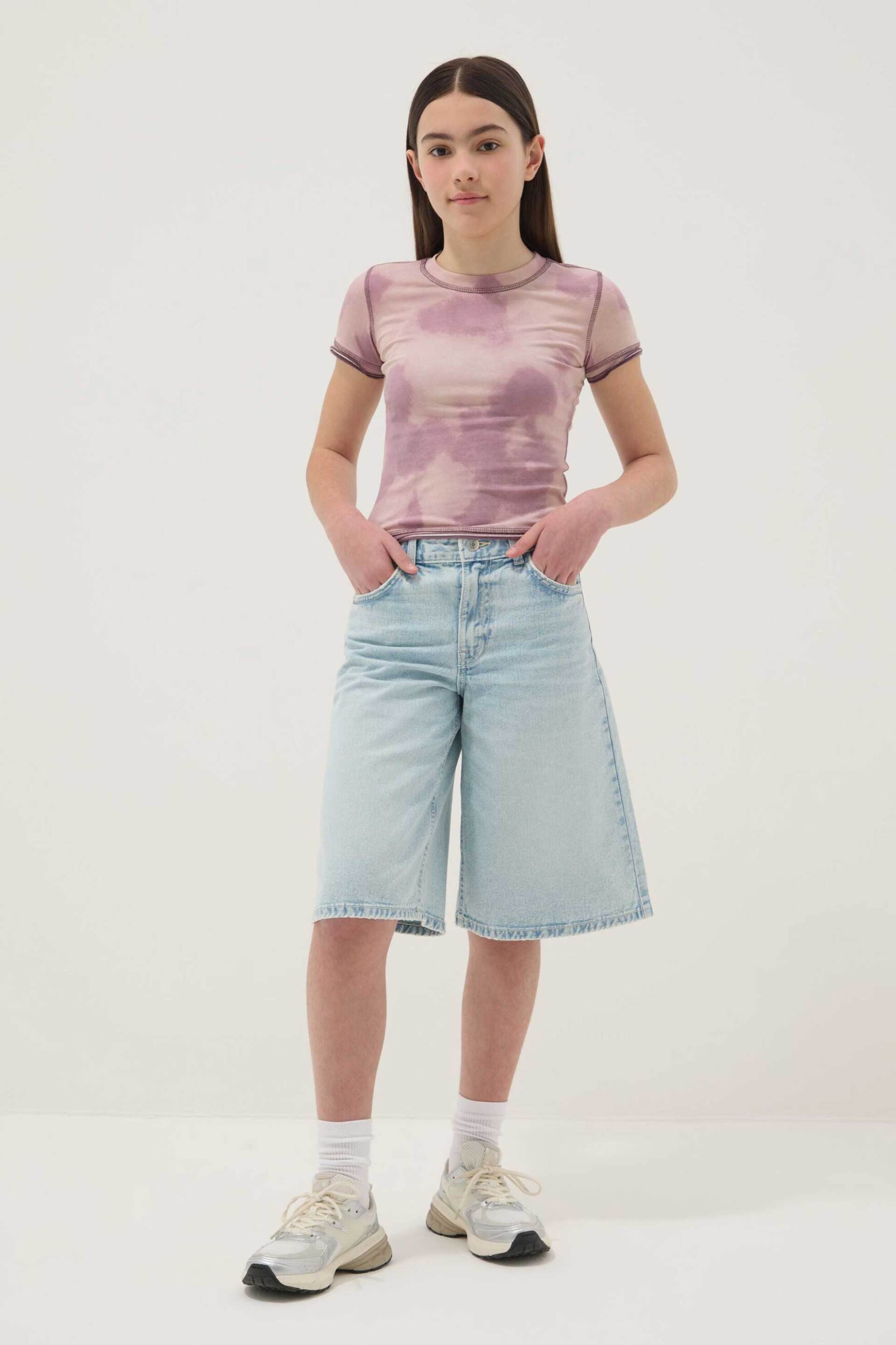 OVS παιδική denim βερμούδα Straight Fit - 002657069 Μπλε Σκούρο