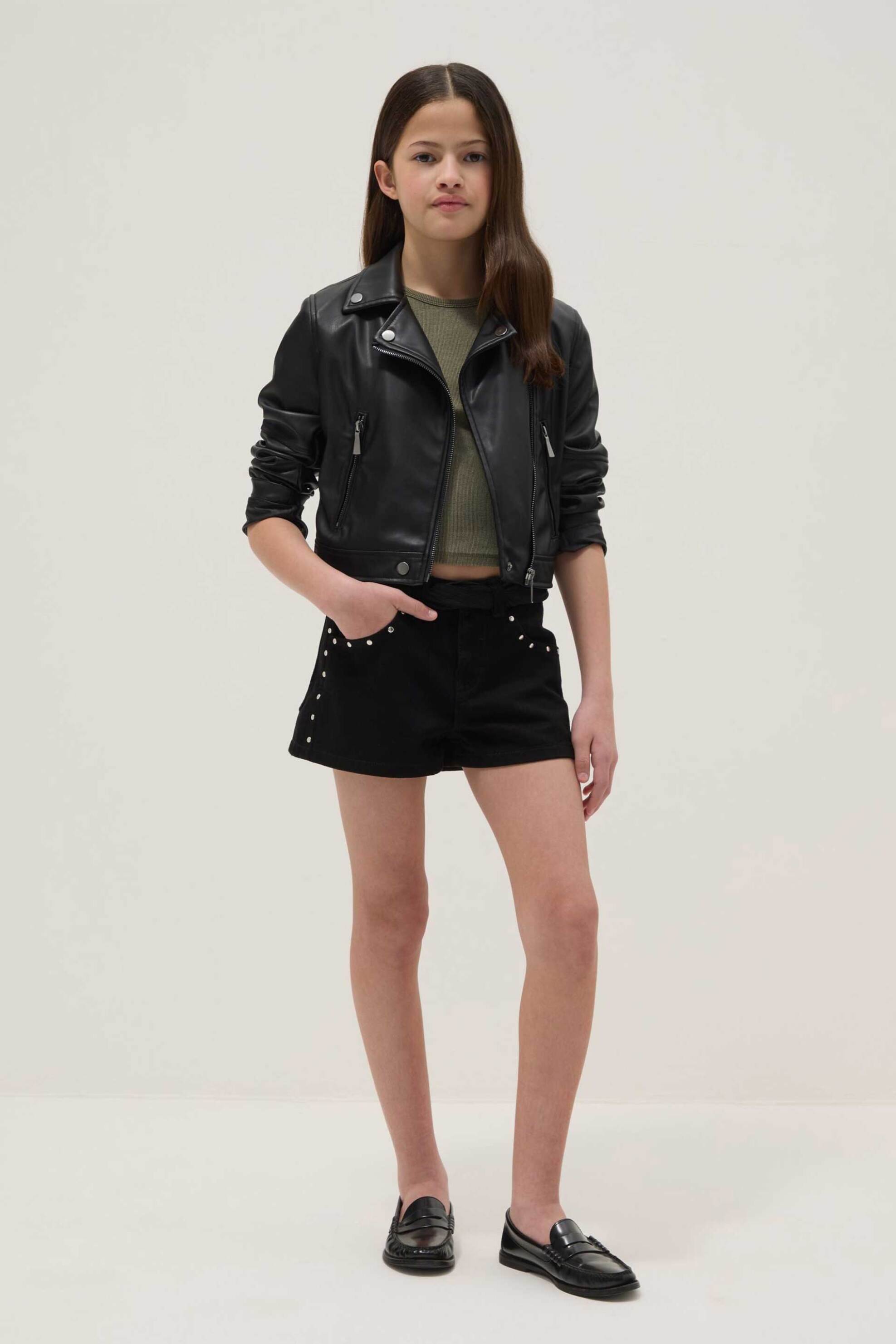 OVS παιδικό denim σορτς με τρουκς Regular Fit - 002657129 Μαύρο