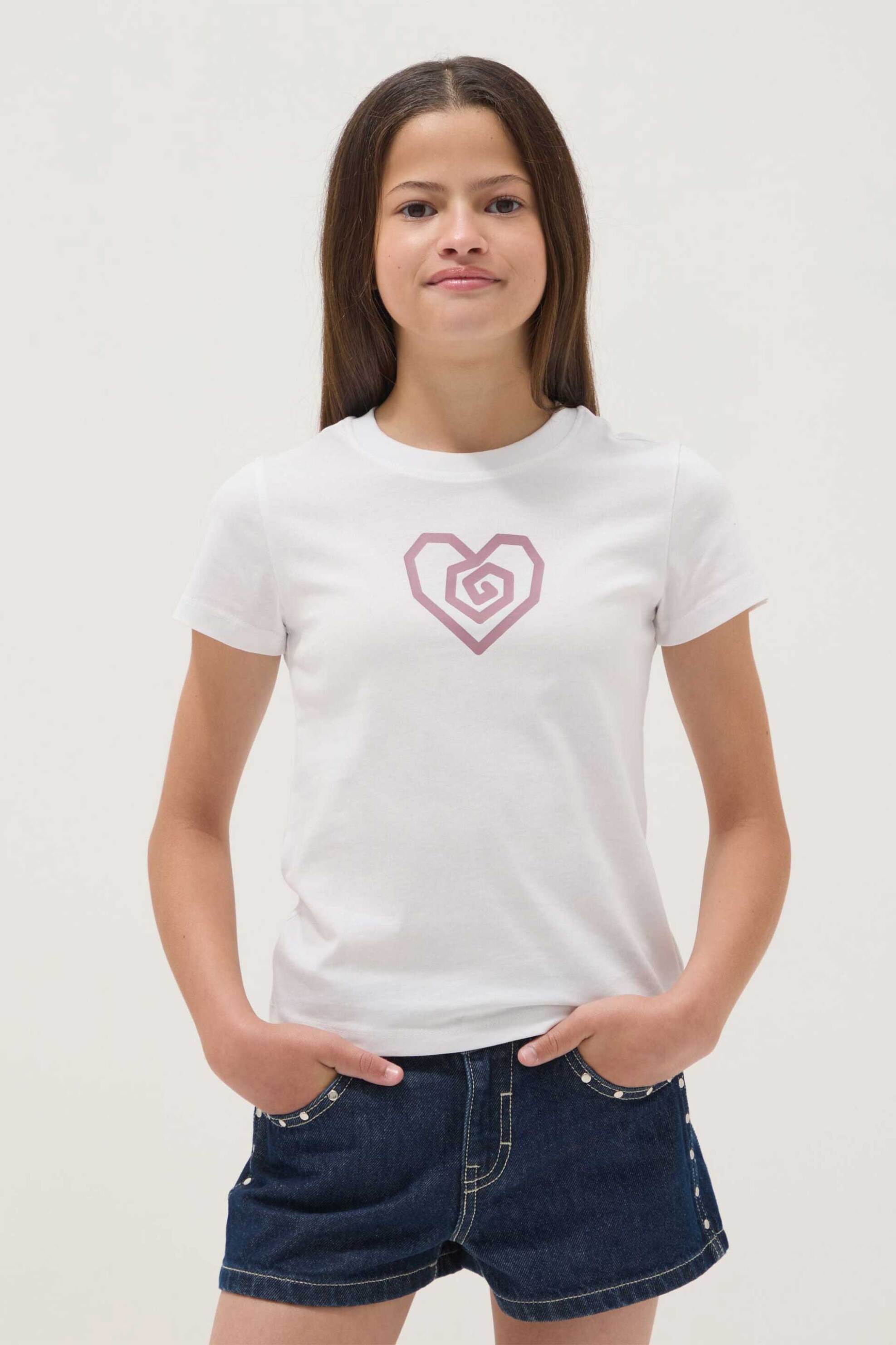 OVS παιδικό T-shirt με print Regular Fit - 002686941 Λευκό