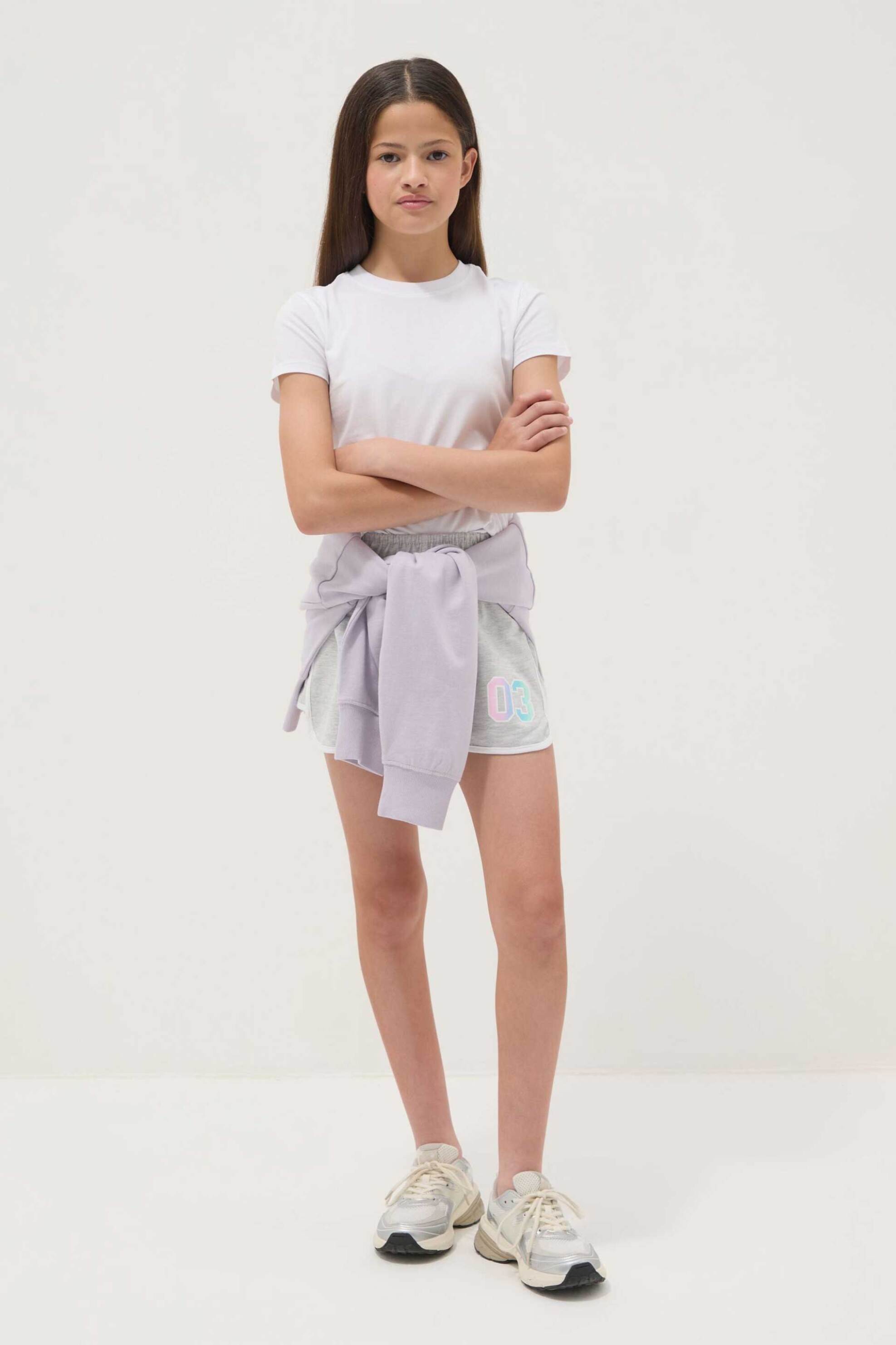 OVS παιδικό σορτς βαμβακερό Relaxed Fit - 002681876 Γκρι