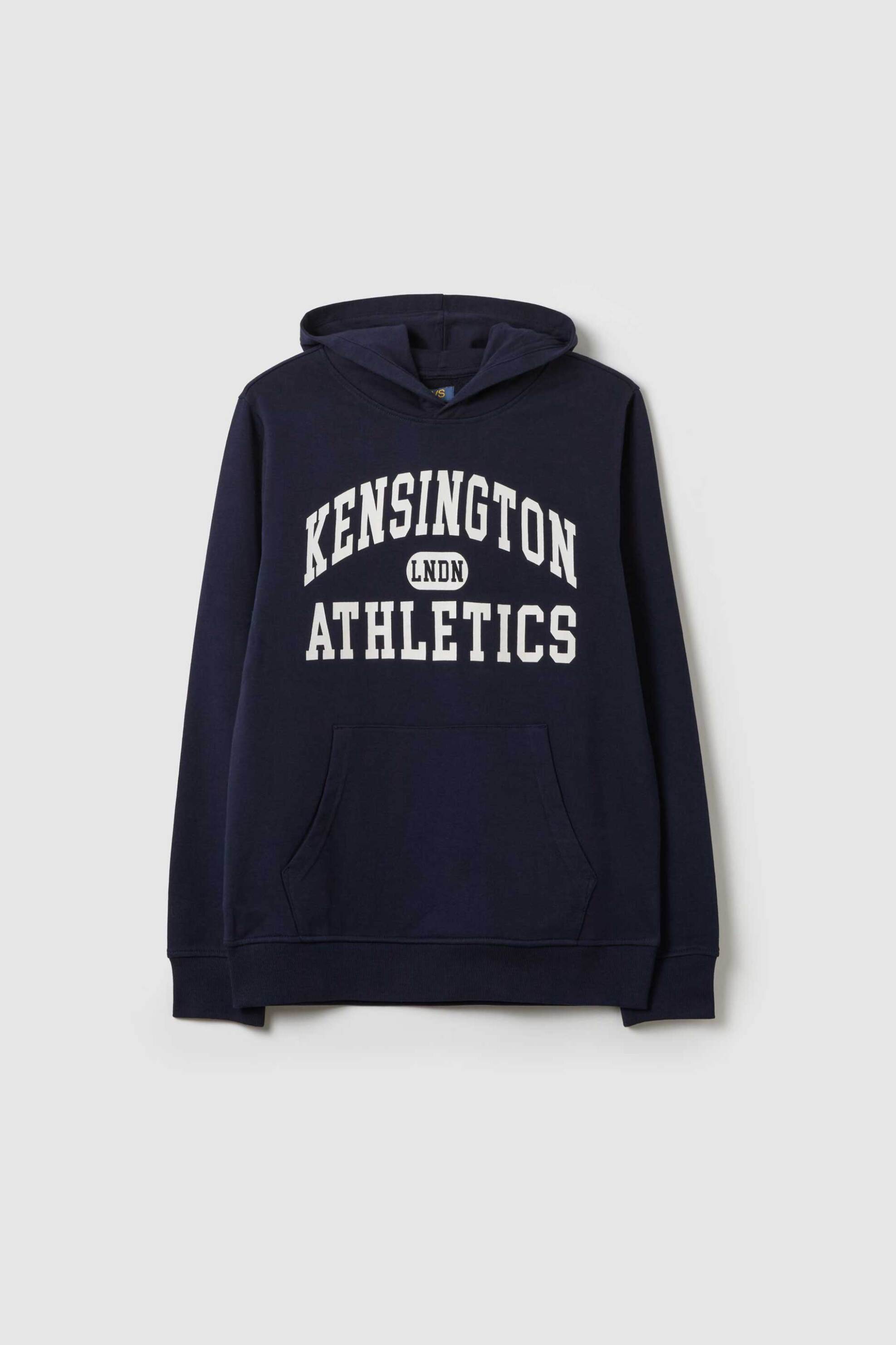 OVS παιδική μπλούζα φούτερ με κουκούλα και kensington athletics lettering Regular Fit - 002194932 Μπλε Σκούρο