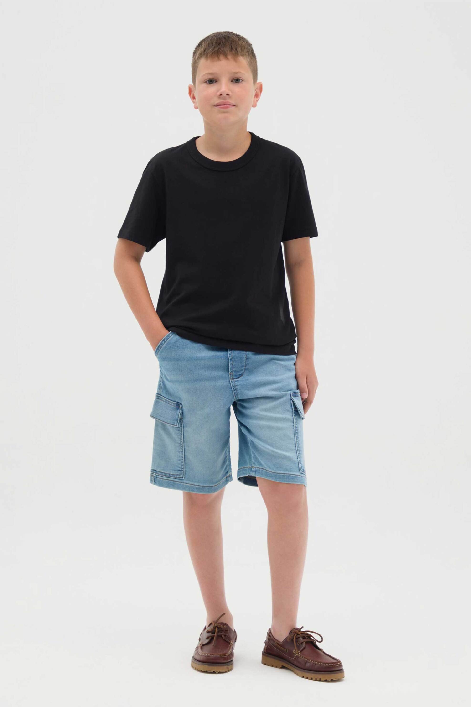 OVS παιδική denim βερμούδα cargo Regular Fit - 002261861 Denim Blue