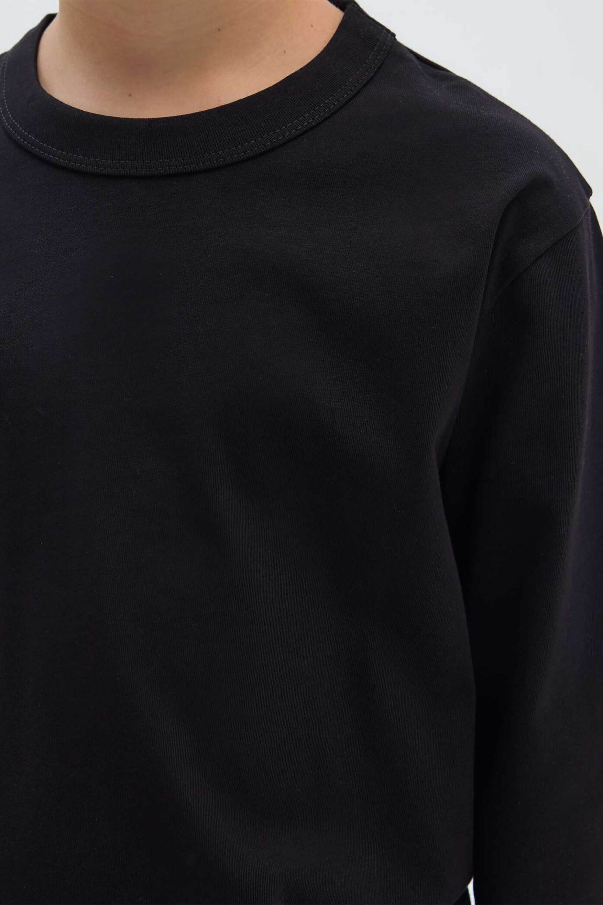 OVS παιδική μπλούζα μονόχρωμη - 002419891 Μαύρο φωτογραφία