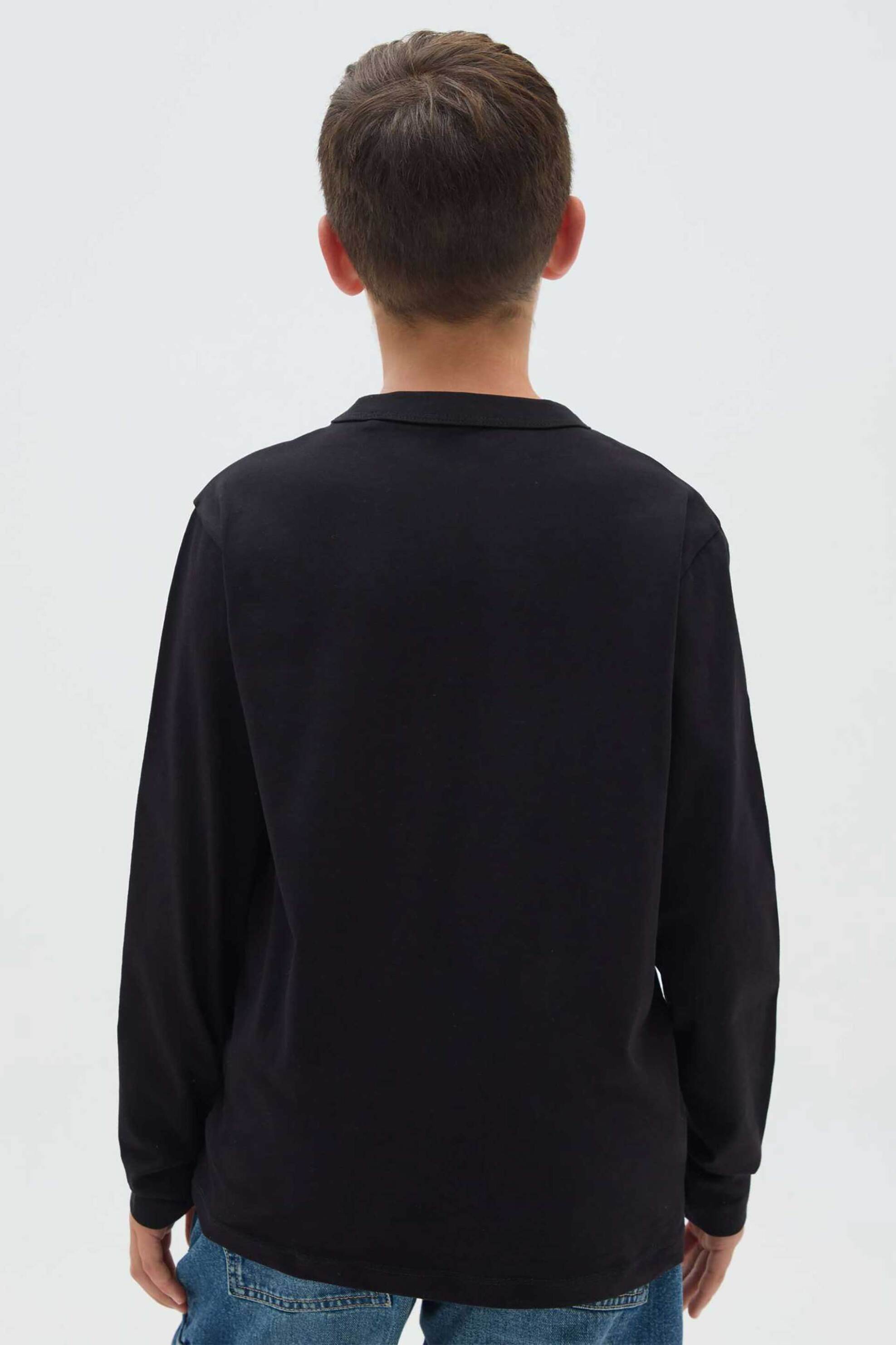 OVS παιδική μπλούζα μονόχρωμη - 002419891 Μαύρο φωτογραφία