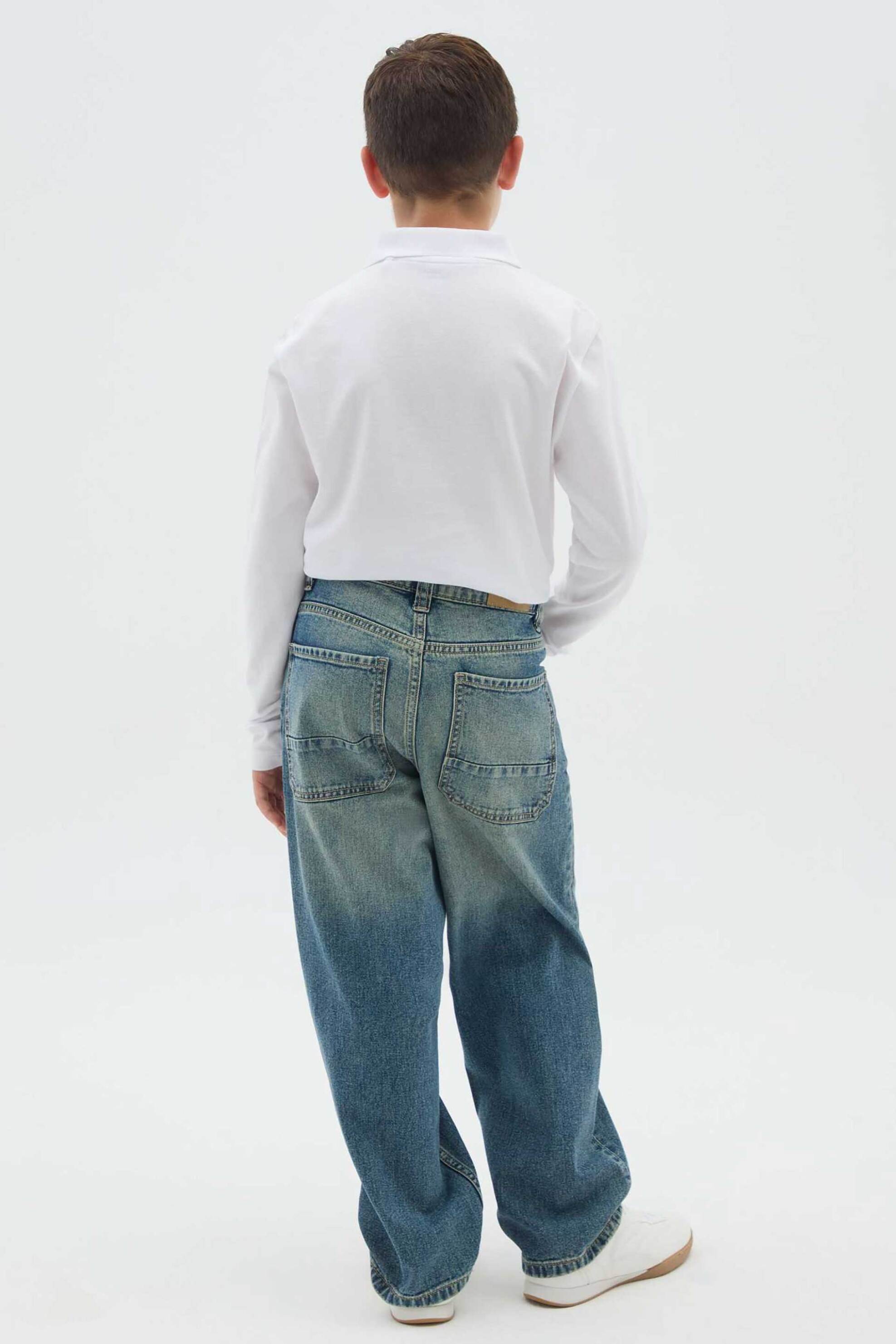 OVS παιδικό τζιν παντελόνι πεντάτσεπο Regular Fit - 002445327 Μπλε Σκούρο φωτογραφία