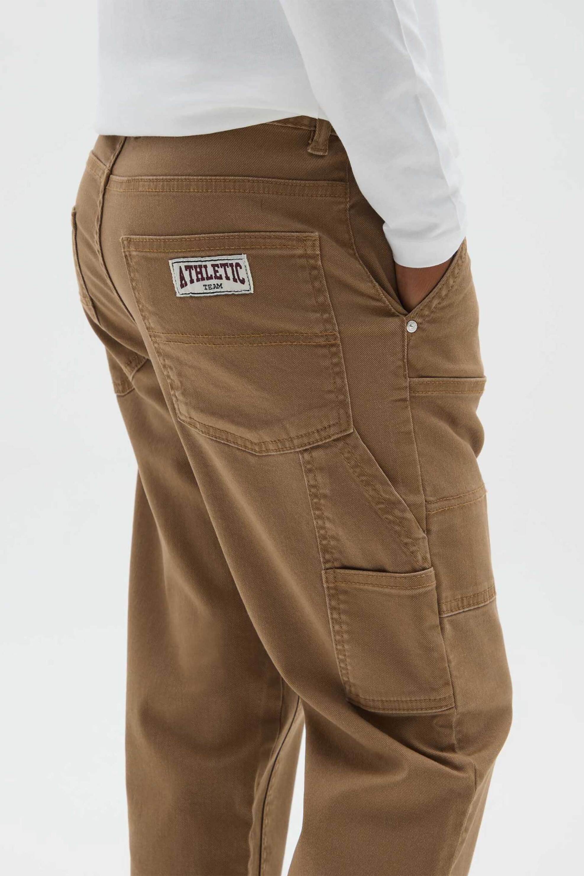 OVS παιδικό παντελόνι cargo μονόχρωμο - 002445367 Καφέ φωτογραφία