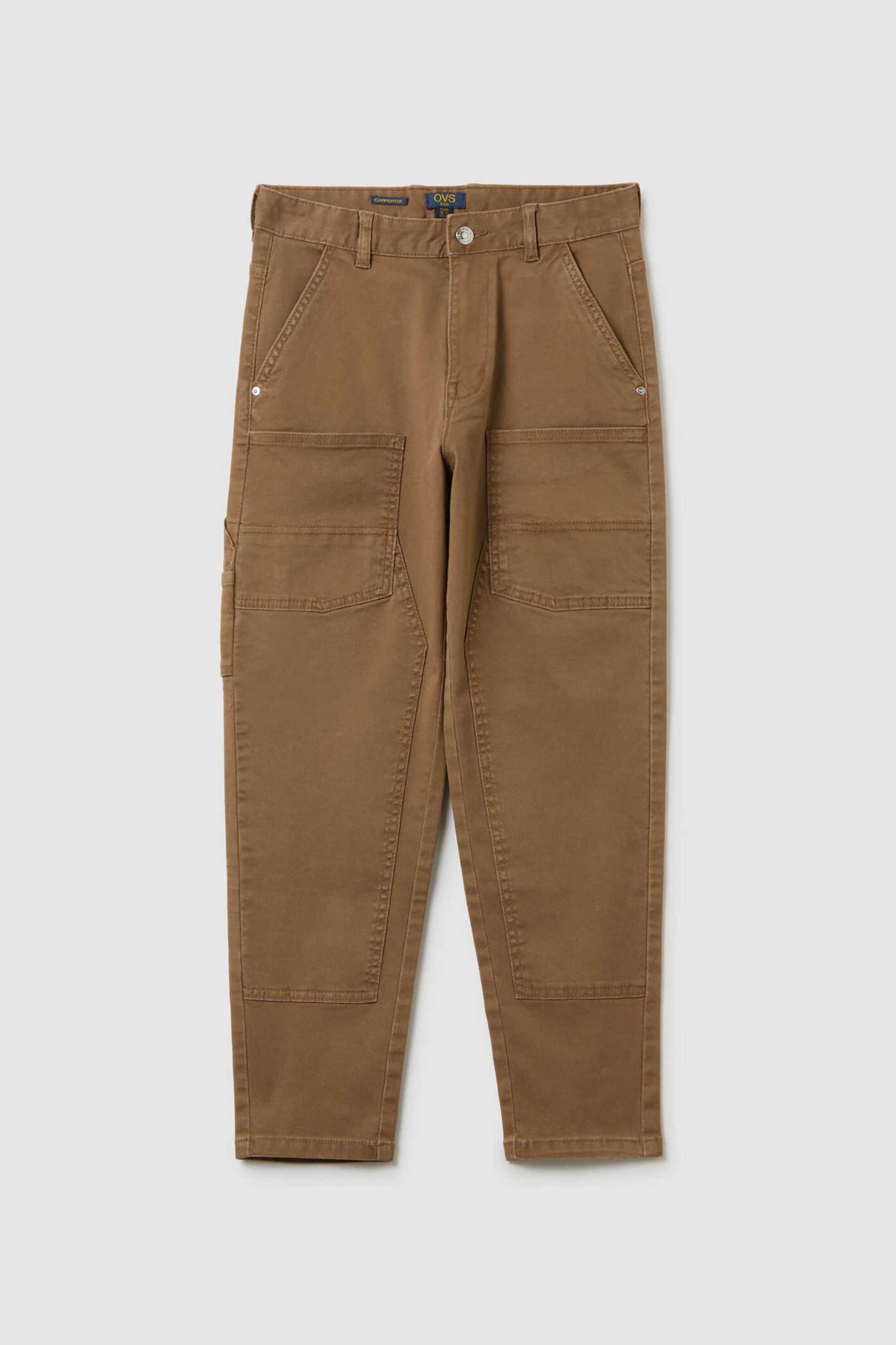 OVS παιδικό παντελόνι cargo μονόχρωμο - 002445367 Καφέ φωτογραφία
