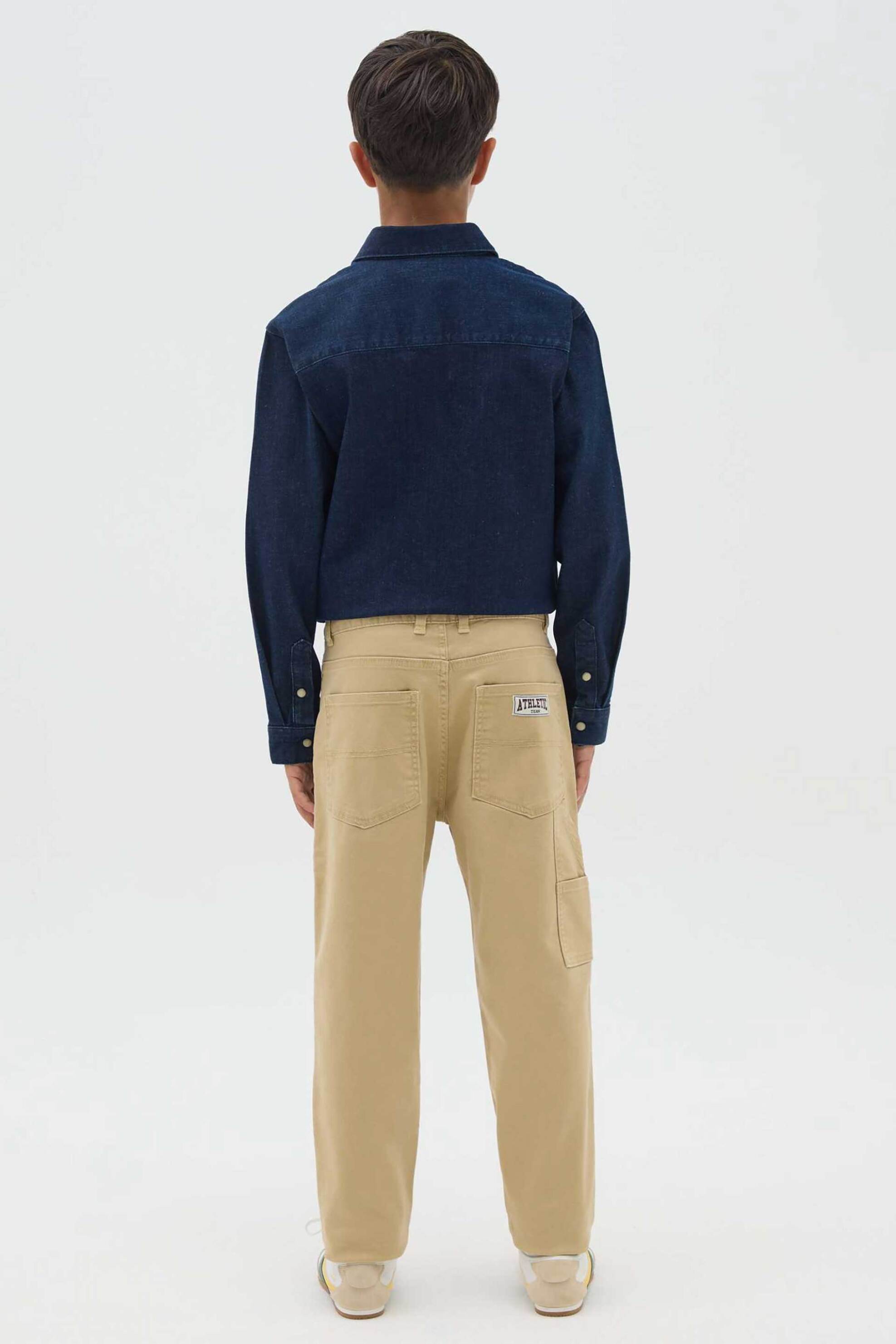 OVS παιδικό παντελόνι cargo μονόχρωμο - 002445372 Μπεζ φωτογραφία