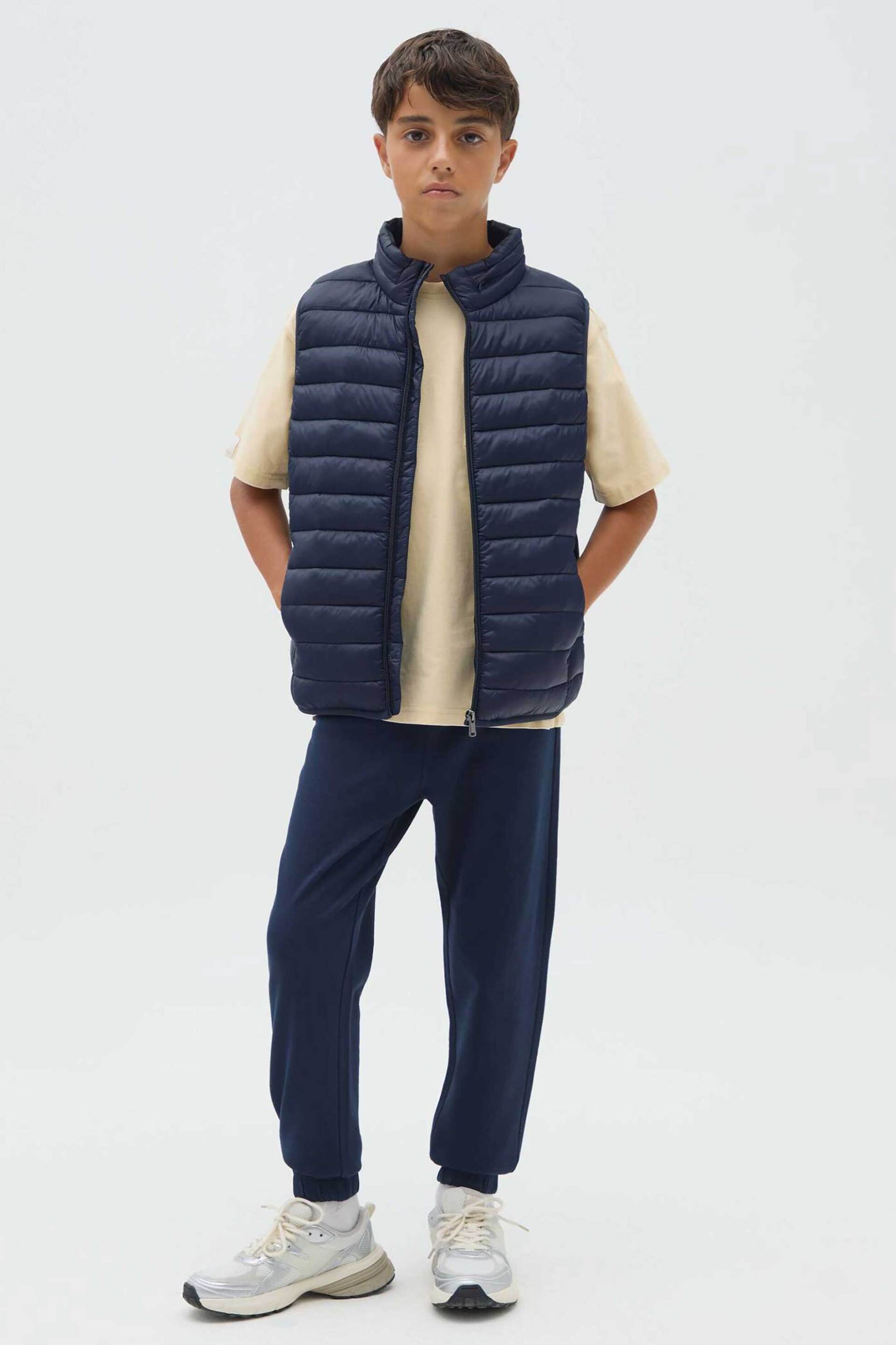 OVS παιδικό παντελόνι φόρμας μονόχρωμο με ελαστική μέση - 002445741 Μπλε Σκούρο