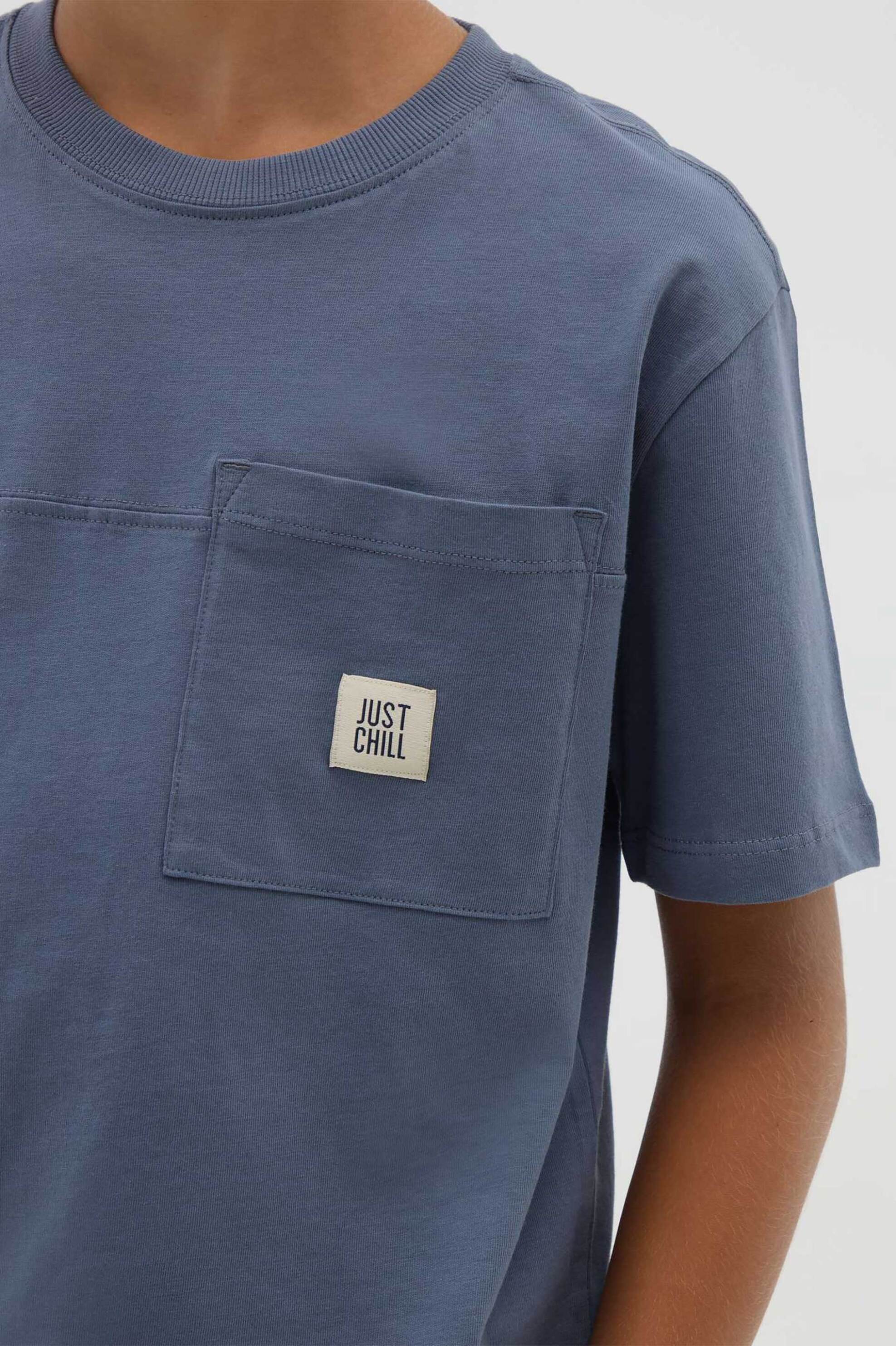 OVS παιδικό T-shirt με τσέπη στο στήθος - 002445836 Γκρι Σκούρο φωτογραφία
