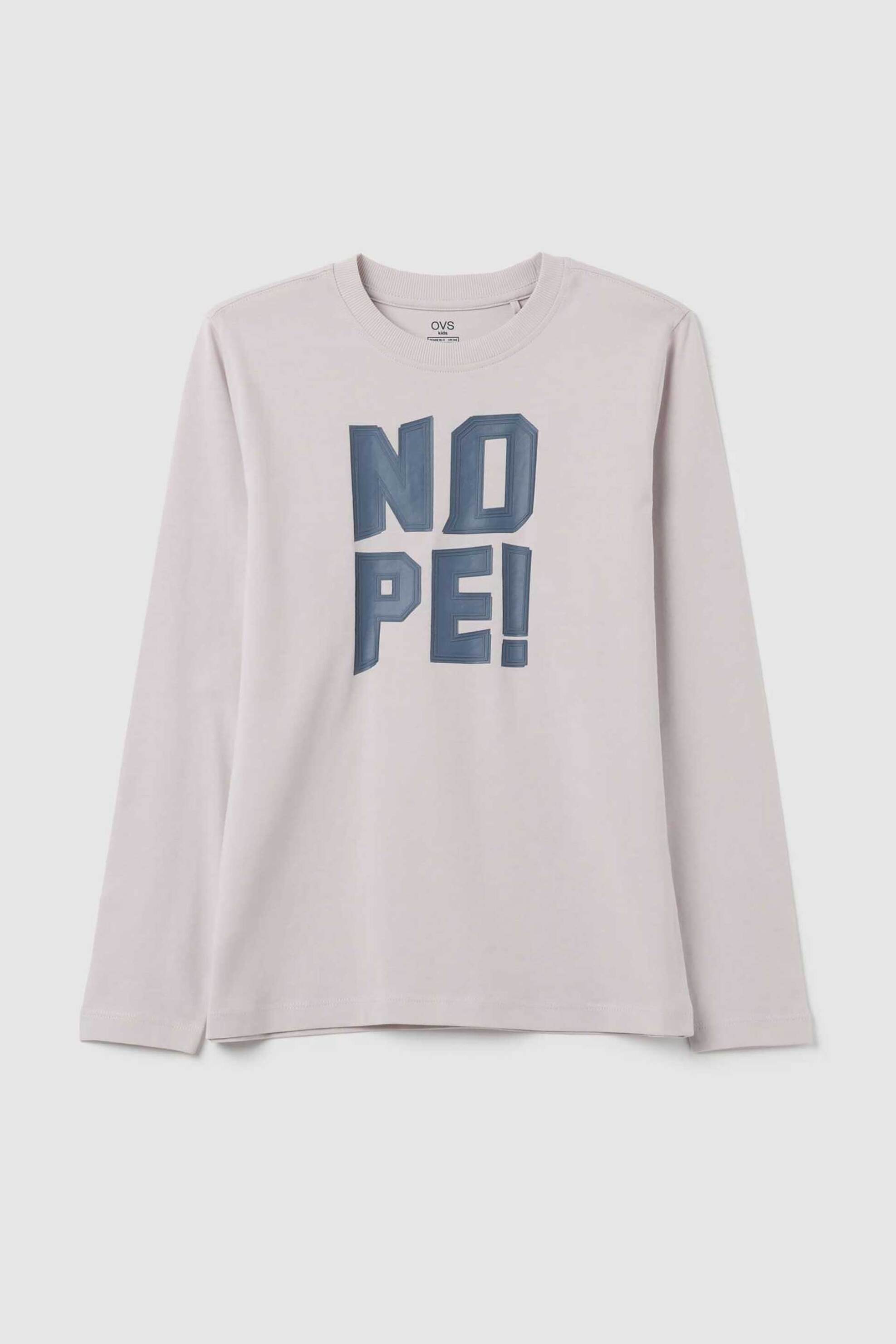 OVS παιδική μπλούζα με lettering print - 002445951 Υπόλευκο