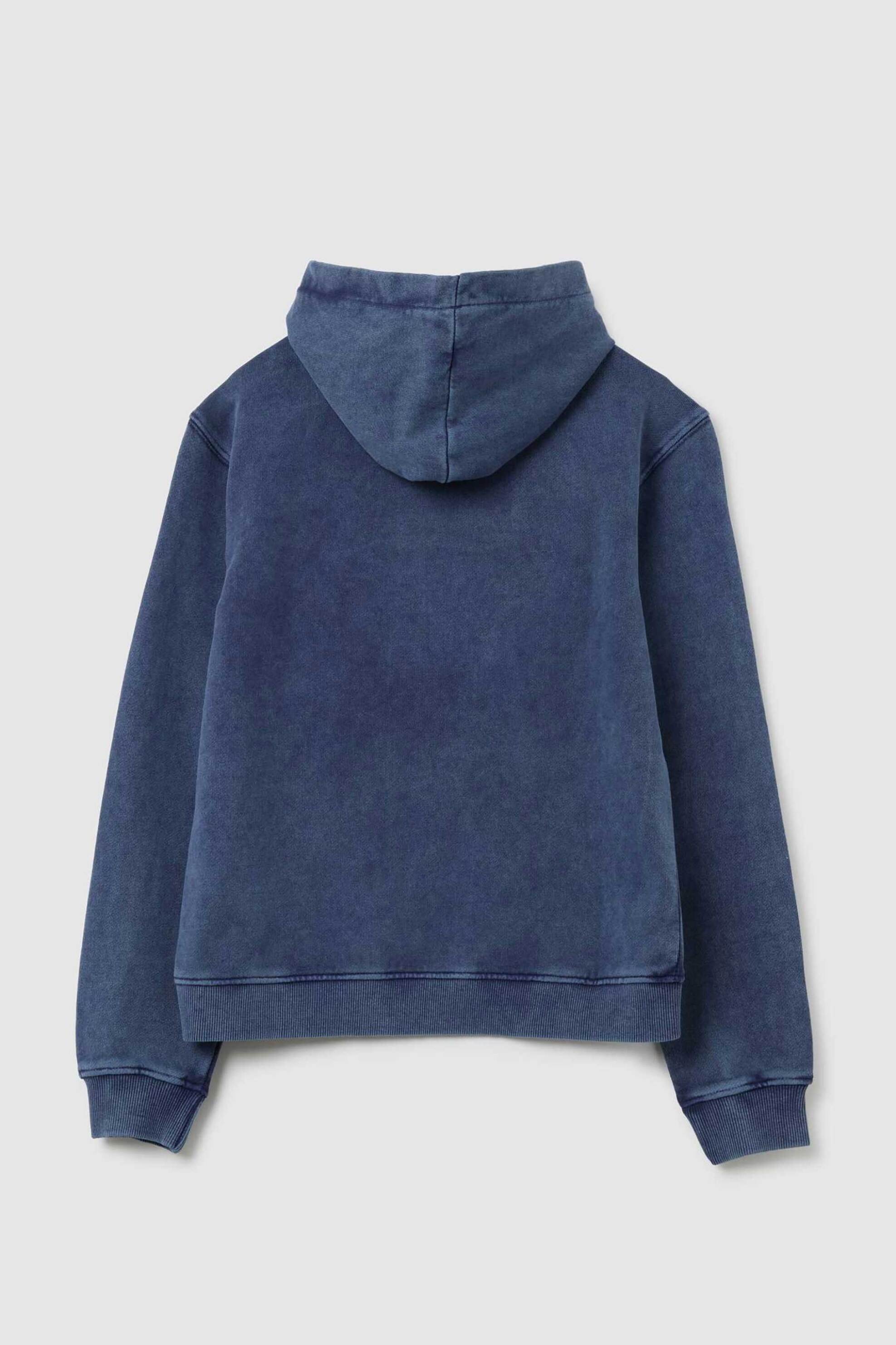 OVS παιδική μπλούζα φούτερ με κουκούλα και lettering print - 002446224 Σκούρο Μπλε φωτογραφία