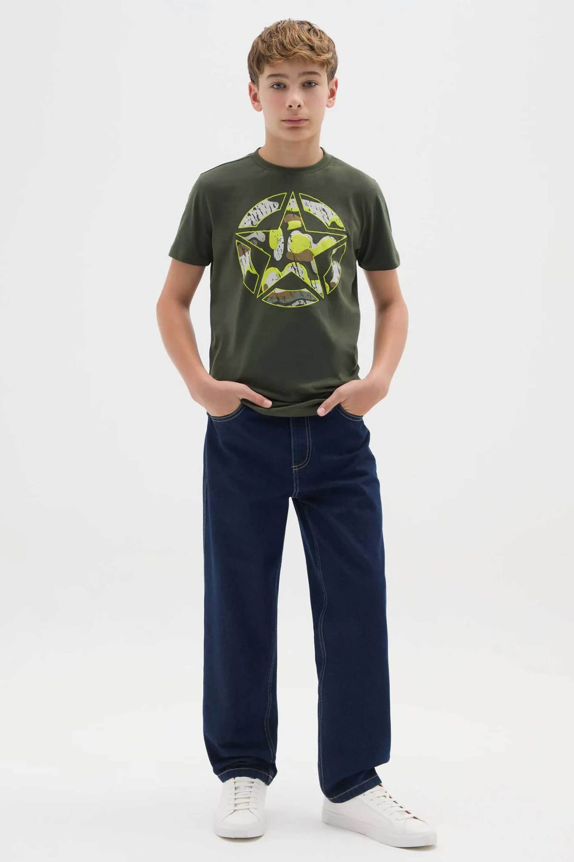 OVS παιδικό τζιν παντελόνι πεντάτσεπο Loose Fit - 002454338 Denim Blue Σκούρο