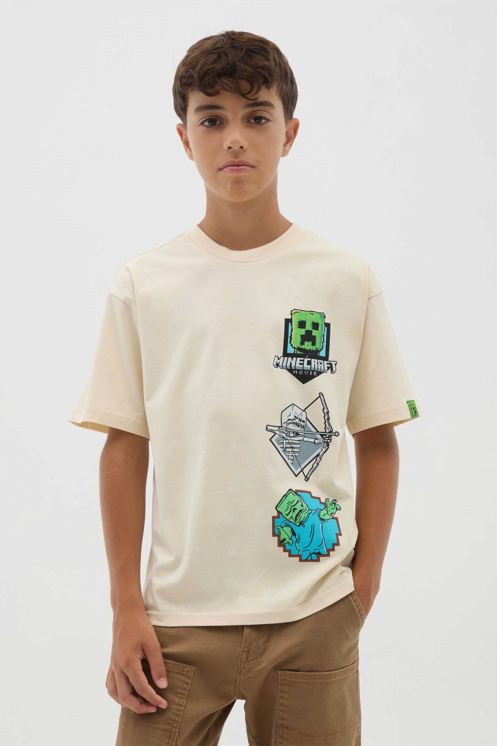 OVS παιδικό T-shirt με print - 002416002 Κρέμ