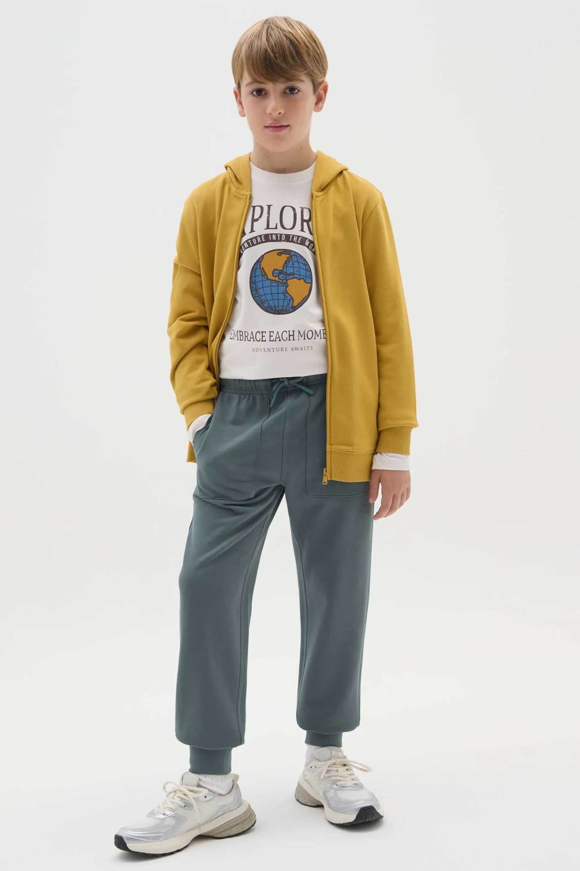 OVS παιδικό παντελόνι φόρμας Regular Fit - 002419830 Πετρόλ