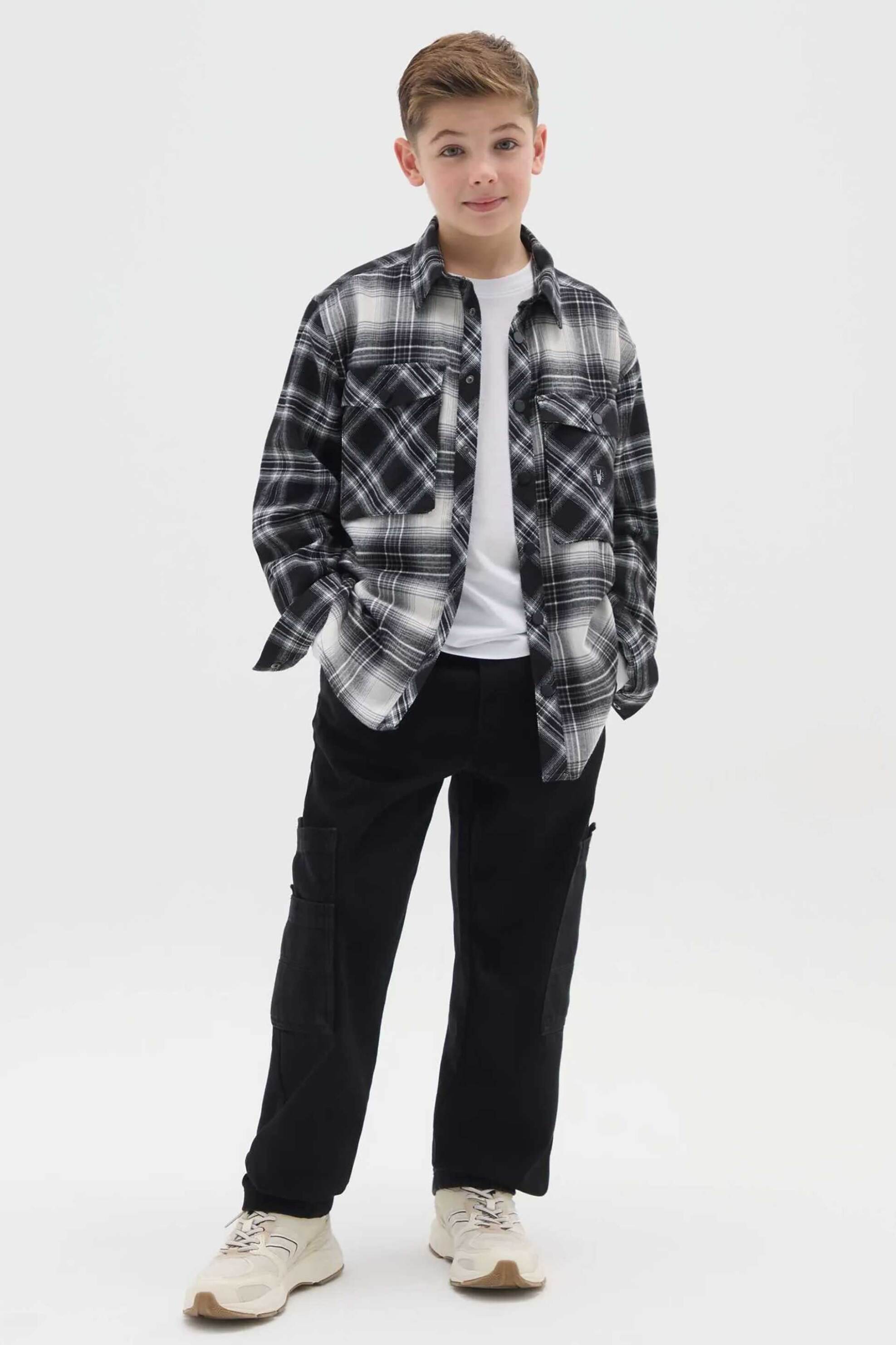 OVS παιδικό παντελόνι cargo με ελαστική μέση - 002445312 Μαύρο