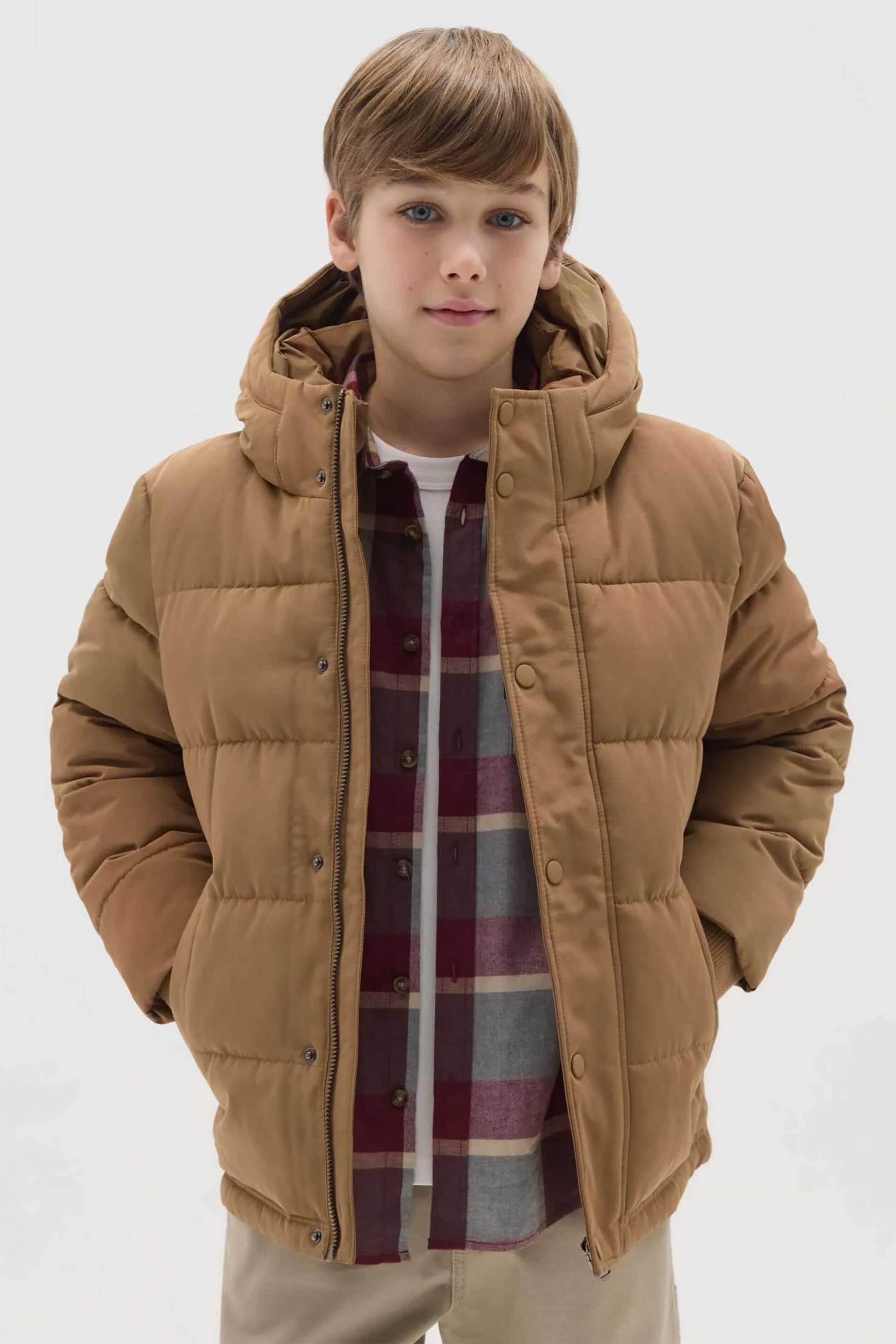 OVS παιδικό μπουφάν με καπιτονέ σχέδιο Regular Fit - 002449629 Καφέ