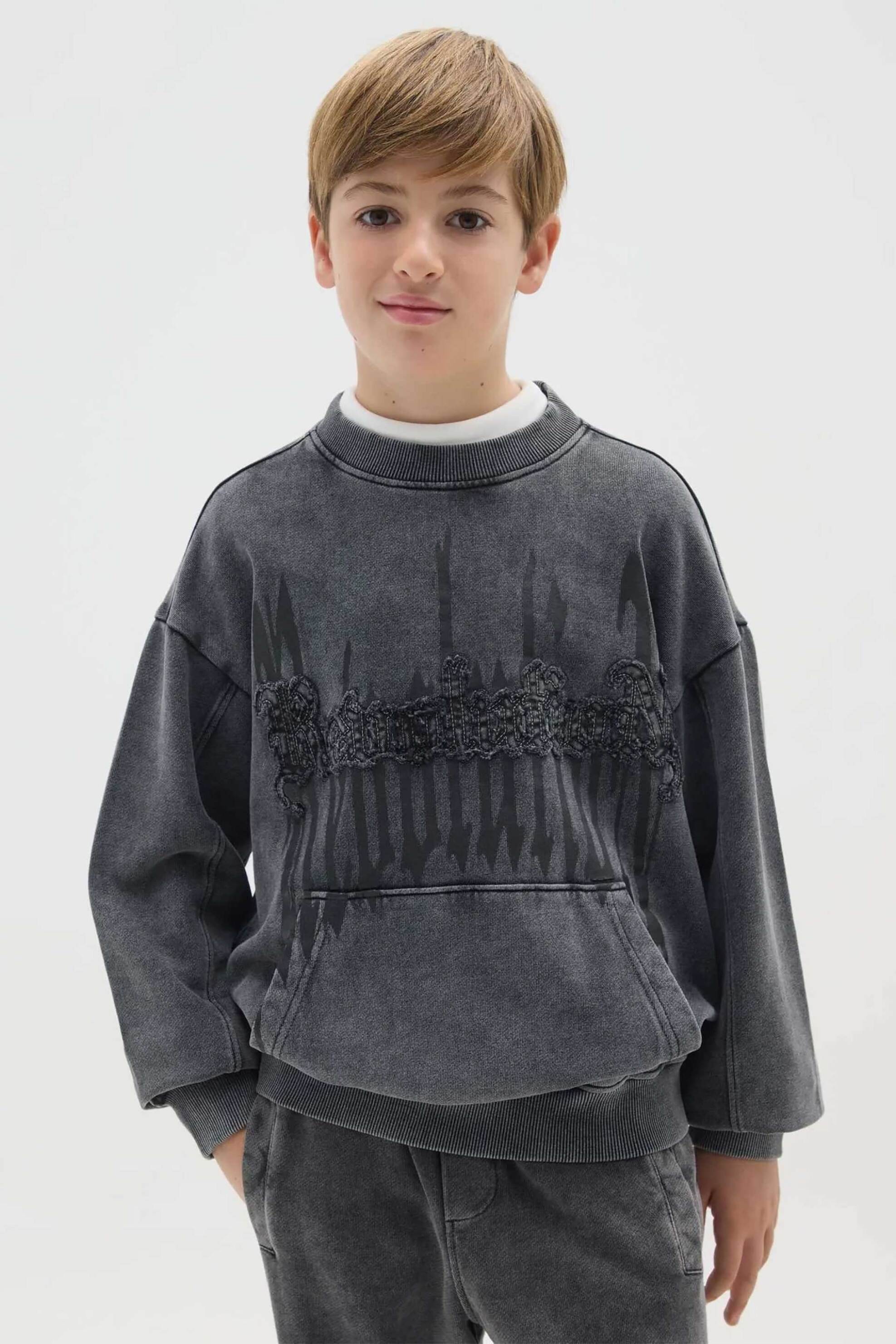 OVS παιδική μπλούζα φούτερ Regular Fit - 002459368 Γκρι